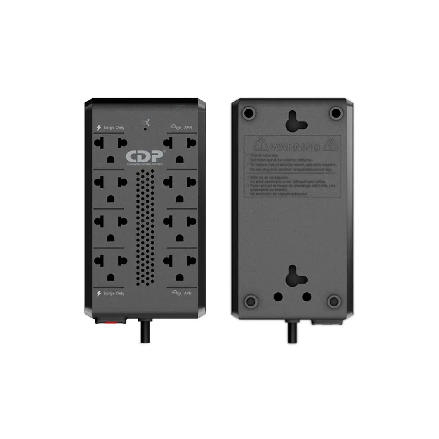 ESTABILIZADOR CDP RAVR1008I 900VA 450W 8 TOMAS NEGRO - 3