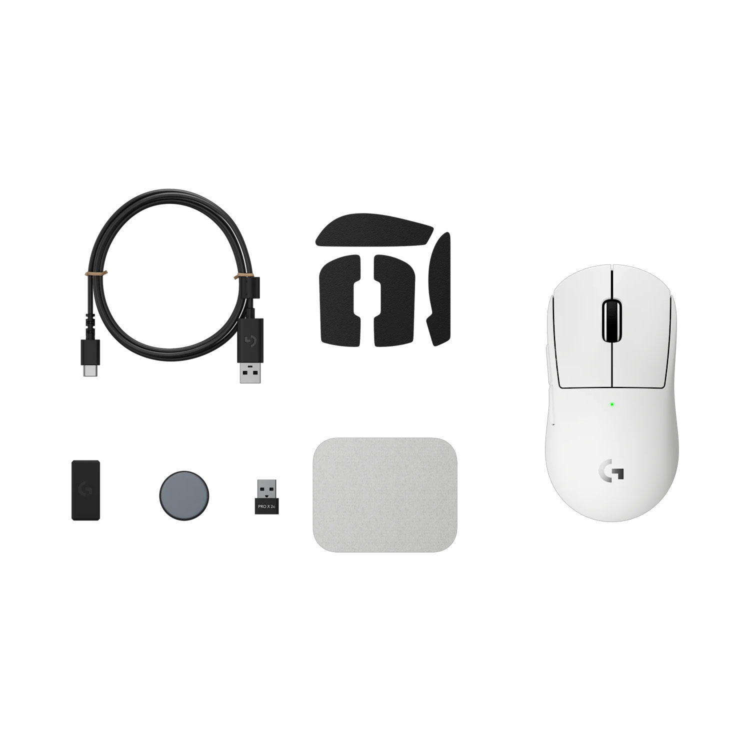 MOUSE GAMER LOGITECH G PRO X SUPERLIGHT 2C 44K DPI / WIRELESS LIGHTSPEE / LIGHTFORCE HERO 2 WHITE - 6