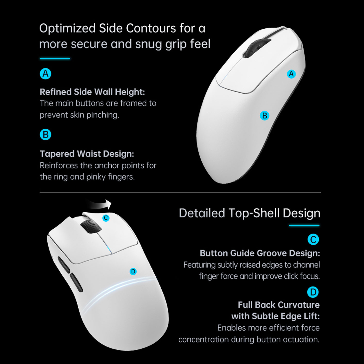 MOUSE GAMER MACHENIKE L9X1 WIRELESS BLUETOOTH 26K DPI BLANCO - 4