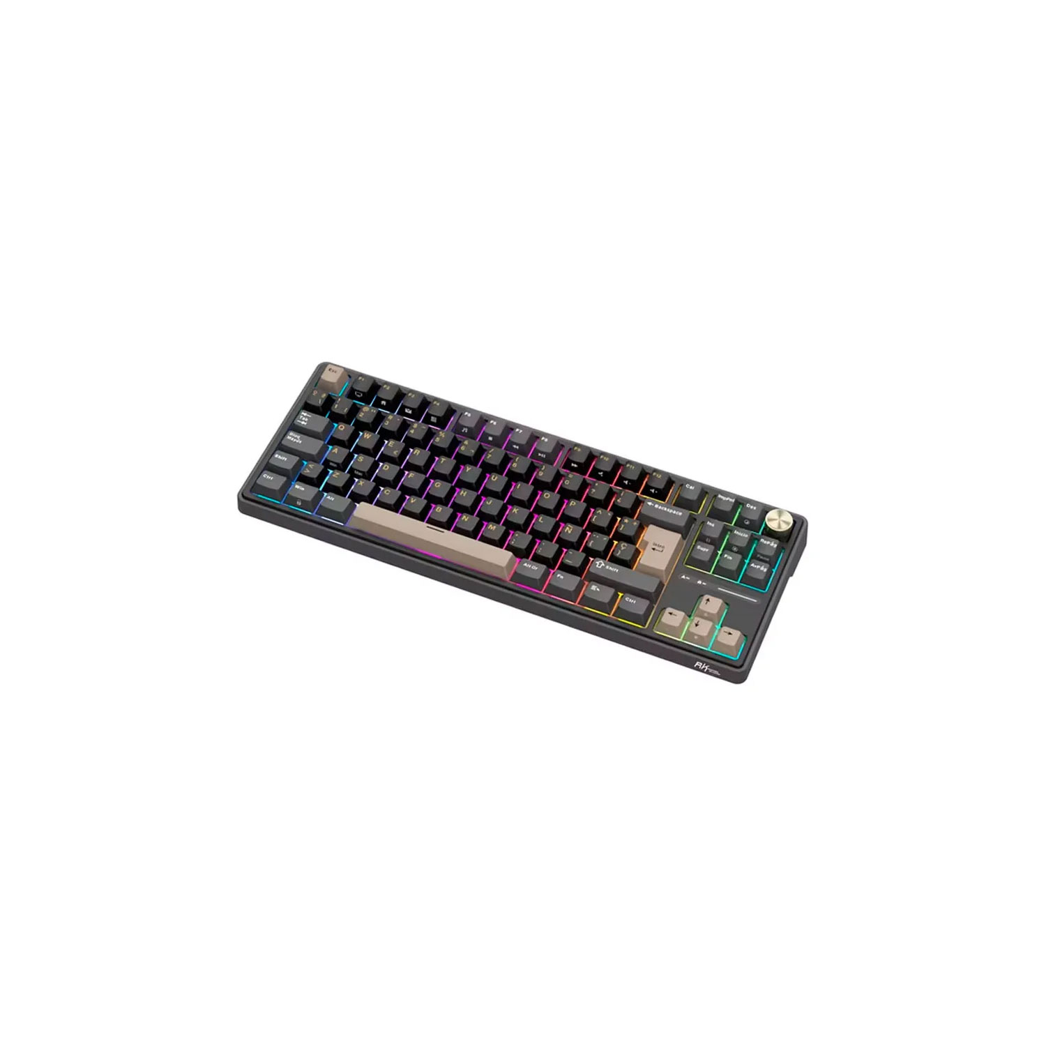TECLADO GAMER ROYAL KLUDGE RK-R87PRO TKL CABLEADO PHANTOM CREAMY SWITCH - 2