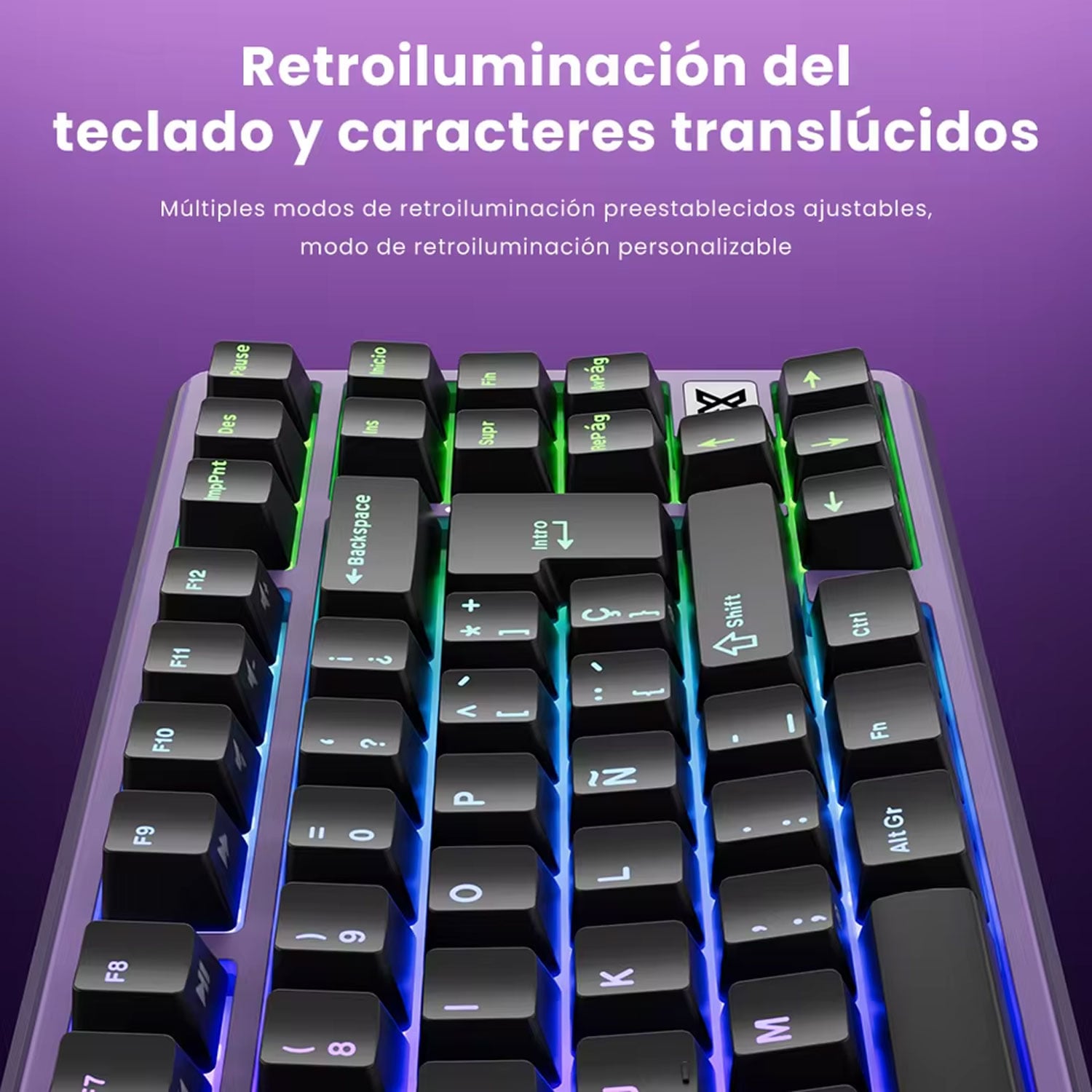 TECLADO GAMER ROYAL KLUDGE RK-X87 CABLEADO BLACKBERRY MOUSE CREAMY SWITCH - 4