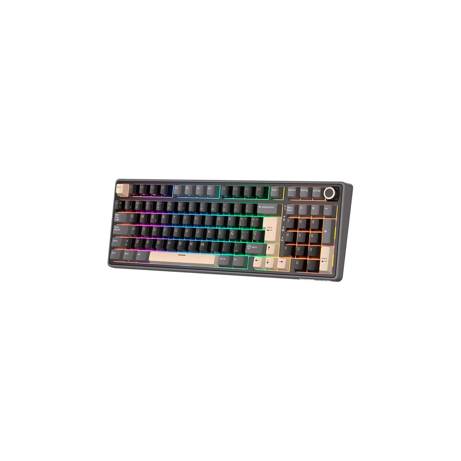 TECLADO GAMER ROYAL KLUDGE RK-R98PRO CABLEADO PHANTOM CREAMY SWITCH - 3