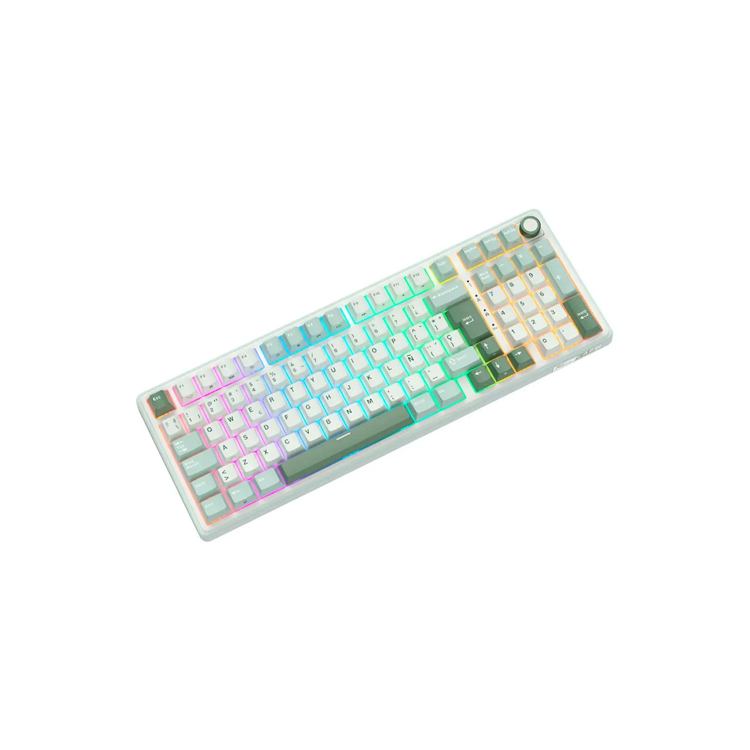 TECLADO GAMER ROYAL KLUDGE RK-R98PRO CABLEADO SKYCYAN CREAMY SWITCH - 4