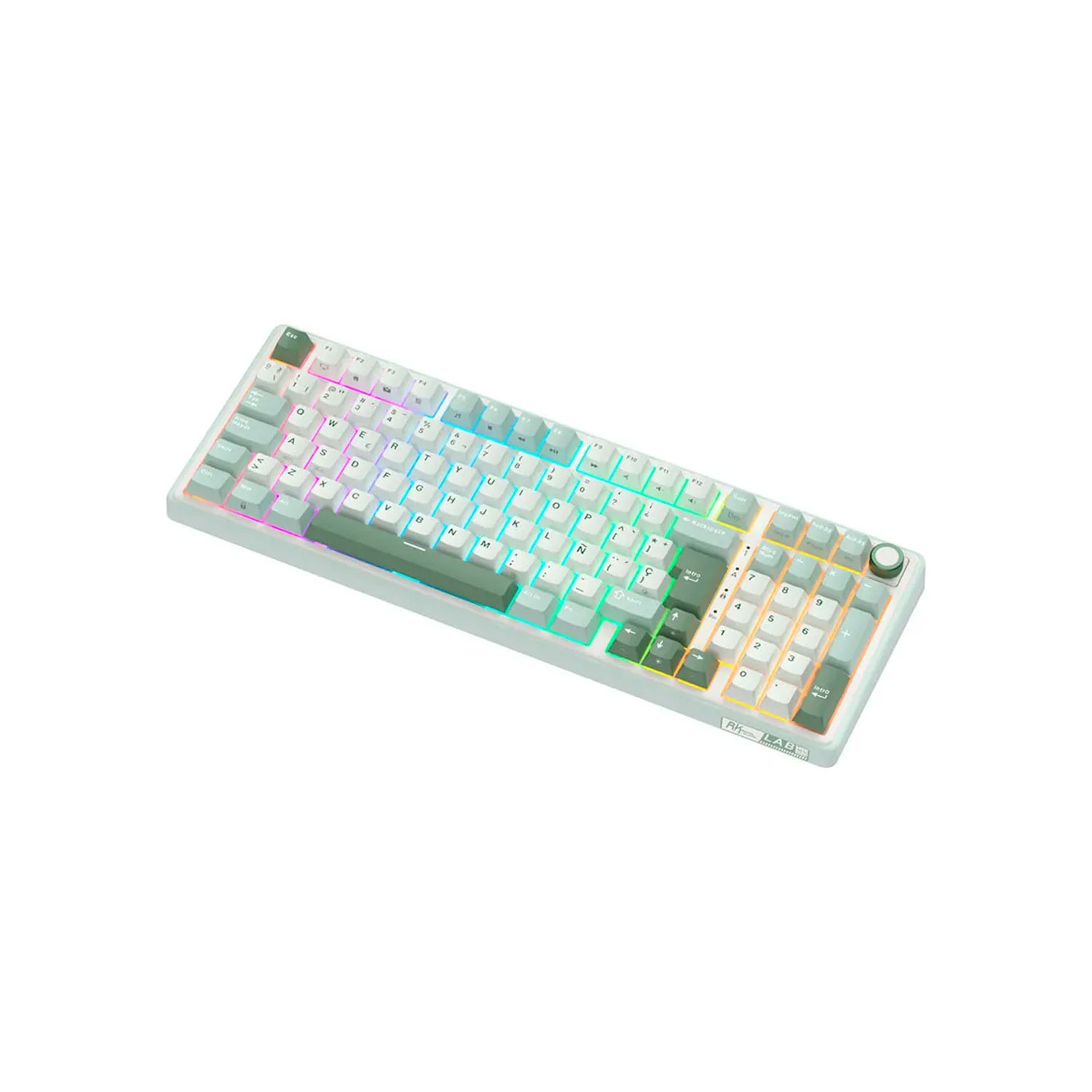 TECLADO GAMER ROYAL KLUDGE RK-R98PRO CABLEADO SKYCYAN CREAMY SWITCH - 5