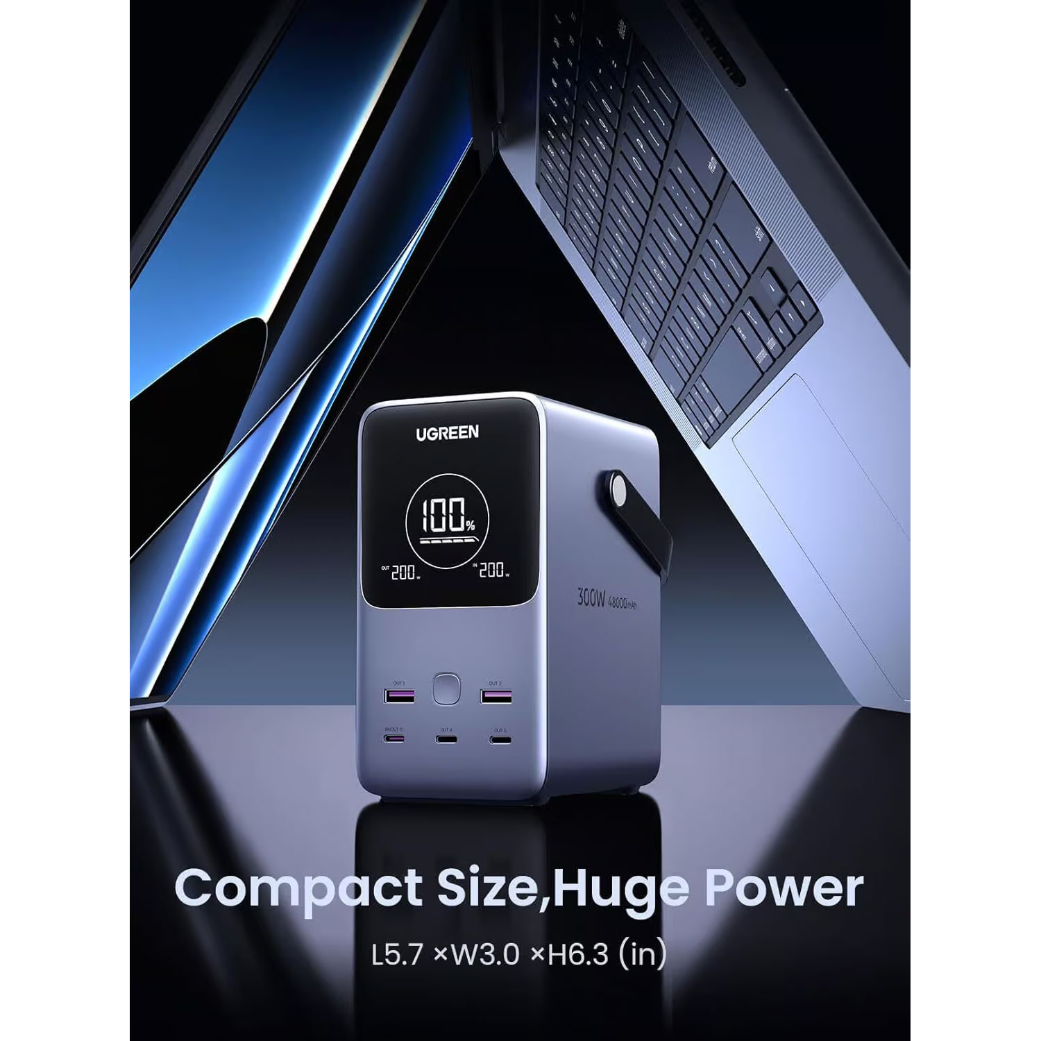 POWER BANK UGREEN 48000MAH 300W CARGA RÁPIDA PB770-25286 - 5