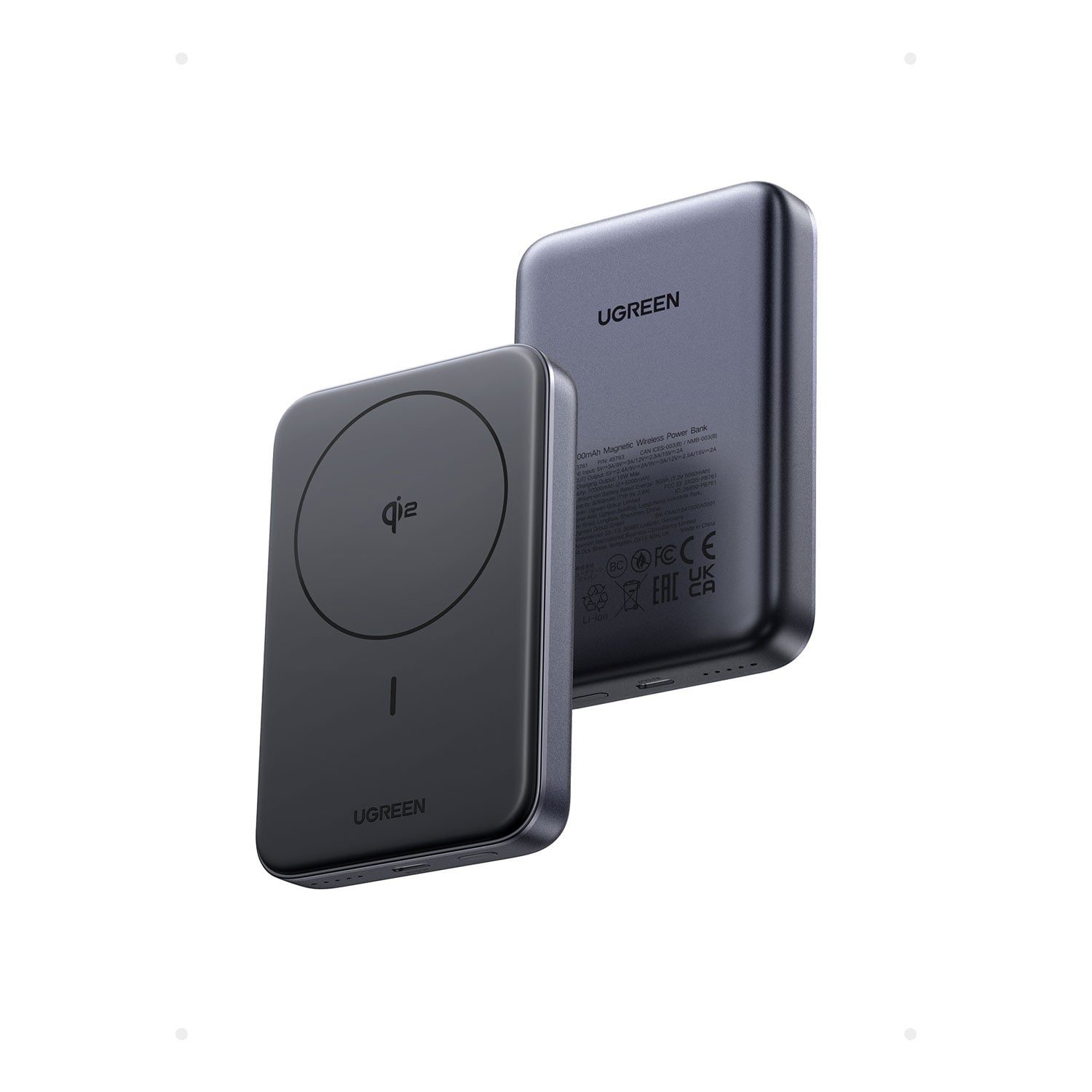 POWERBANK UGREEN QI2 MAGNETIC 10000MAH 30W NEGRO PB761-45763 - 1