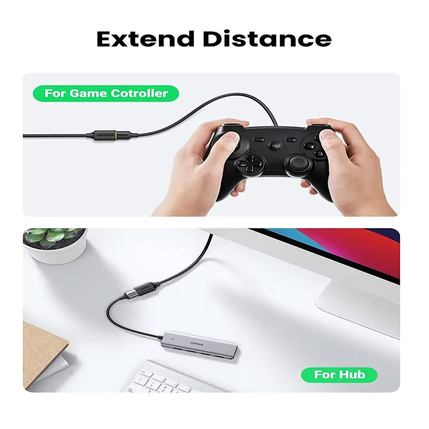 CABLE DE EXTENSIÓN UGREEN USB-A MACHO A USB-A HEMBRA 1M NEGRO US129-10368 - 4