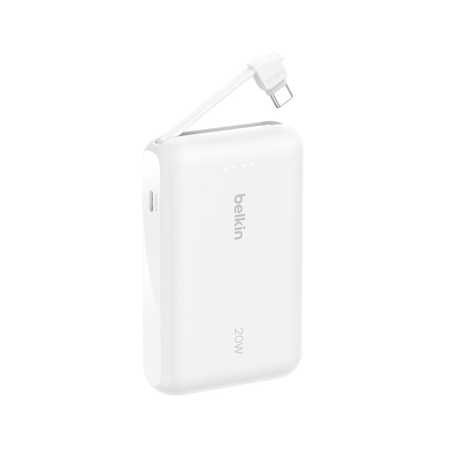POWER BANK BELKIN BPB021 10000MAH 20W PD CON CABLE USB-C INTEGRADO BLANCO - 2