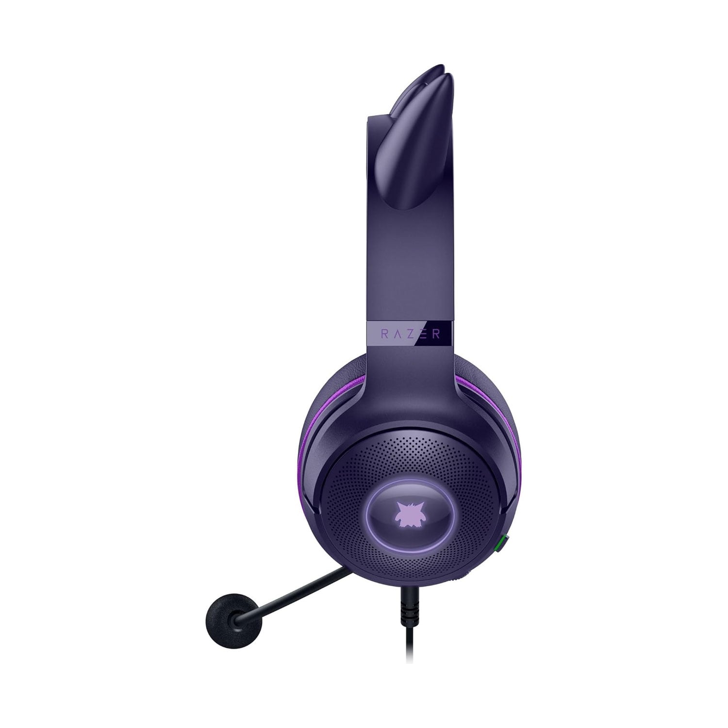 AUDIFONO GAMER RAZER KRAKEN KITTY V2 USB HEADSET POKEMON GENGAR EDITION - 3