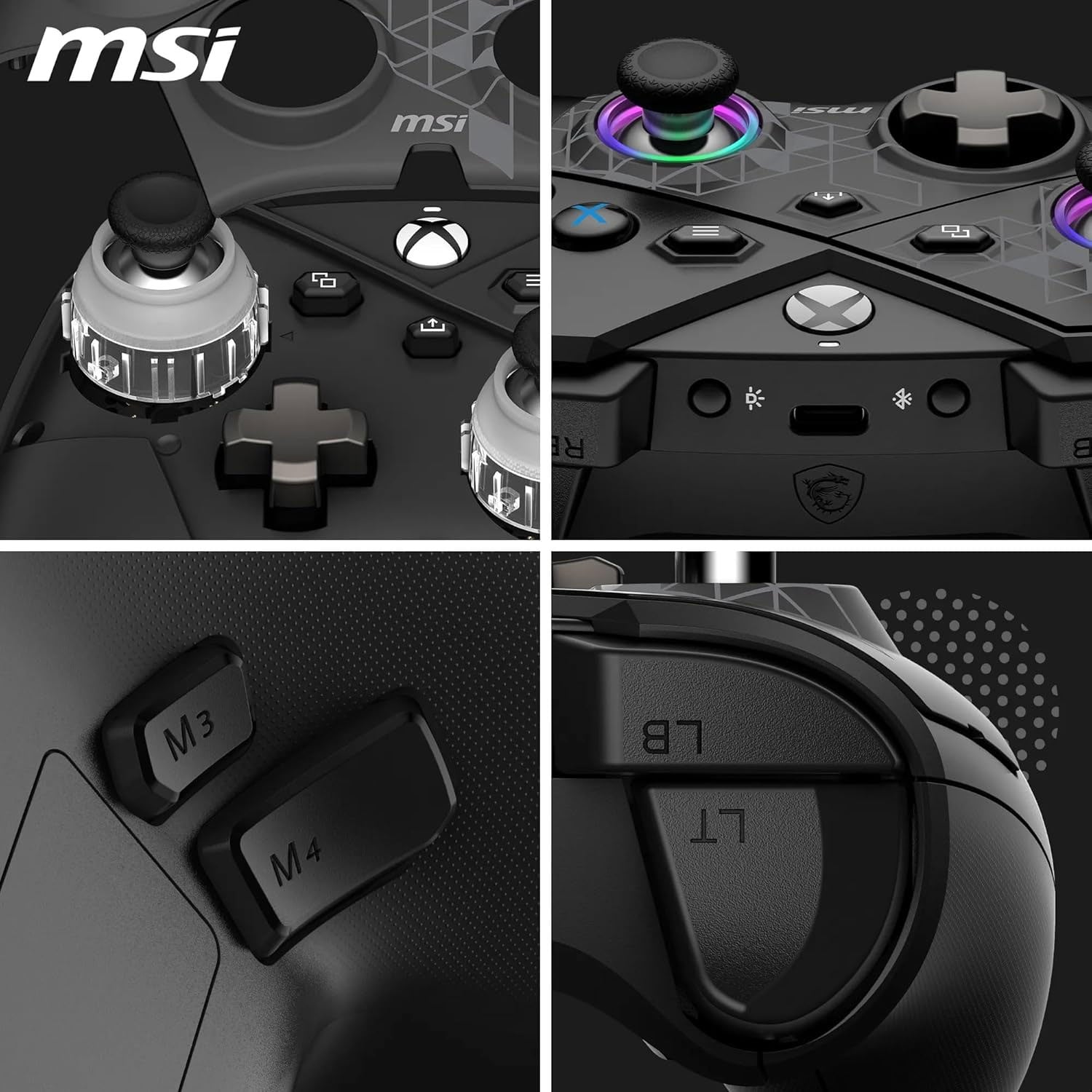 MANDO INALAMBRICO GAMEPAD MSI FORCE PRO WIRELESS BLACK - 4