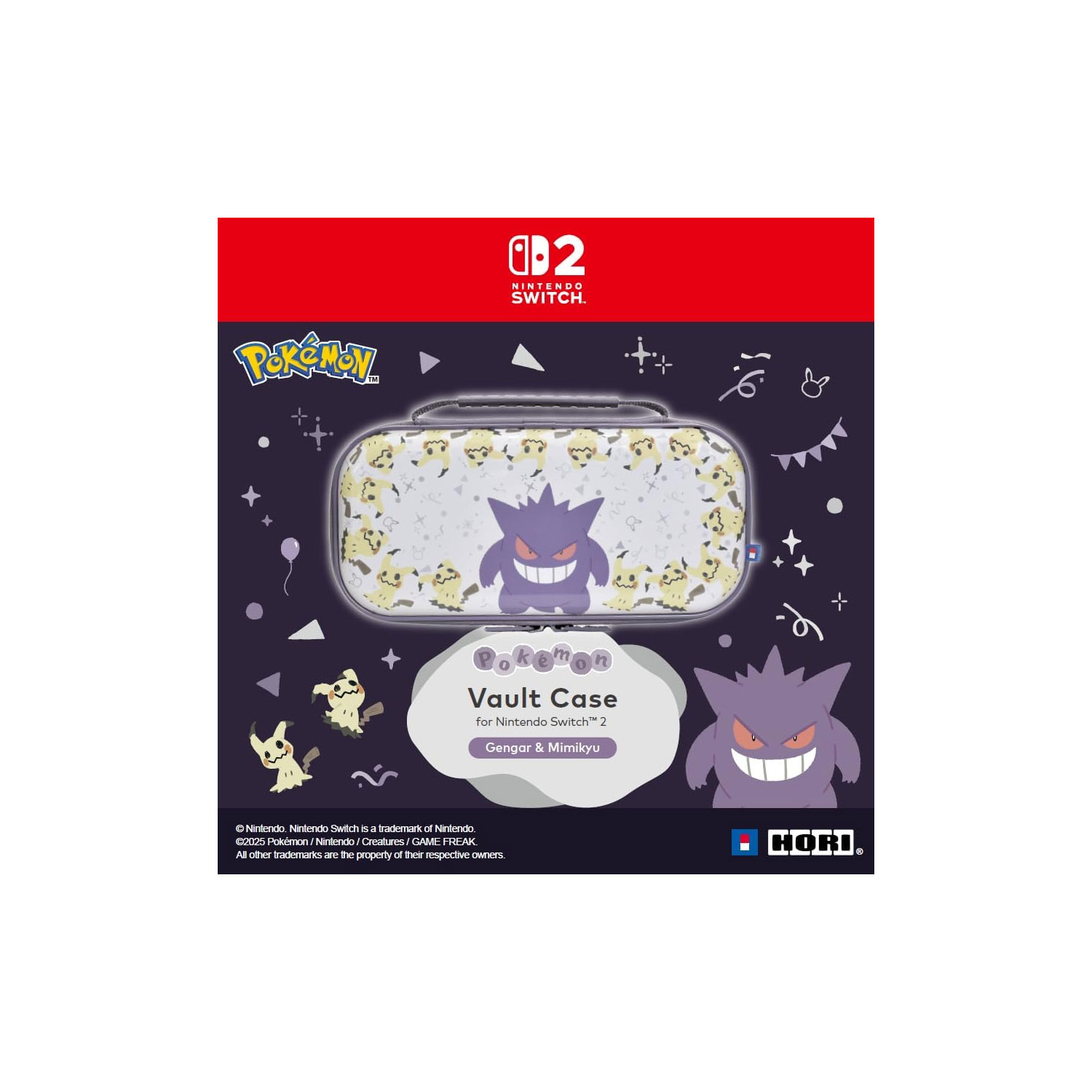 ESTUCHE RÍGIDO HORI VAULT CASE GENGAR Y MIMIKYU PARA NINTENDO SWITCH 2 NSX-095U - 4