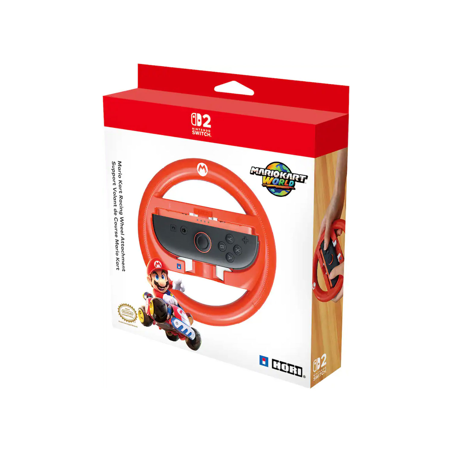 TIMON HORI MARIO KART WORLD RACING WHEEL MARIO PARA NINTENDO SWITCH 2 NSX-052U - 6