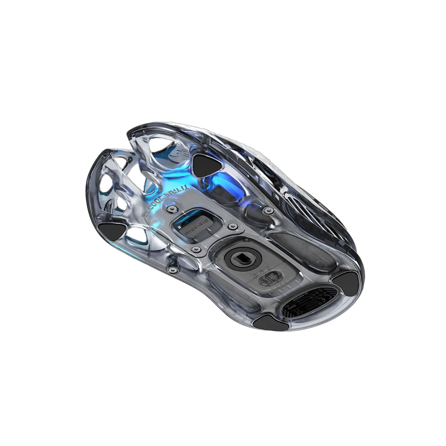MOUSE GAMER INALÁMBRICO 2.4GHZ GRAVASTAR MERCURY M2 RGB 26K DPI 650 IPS TRANSPARENT BLACK - 4