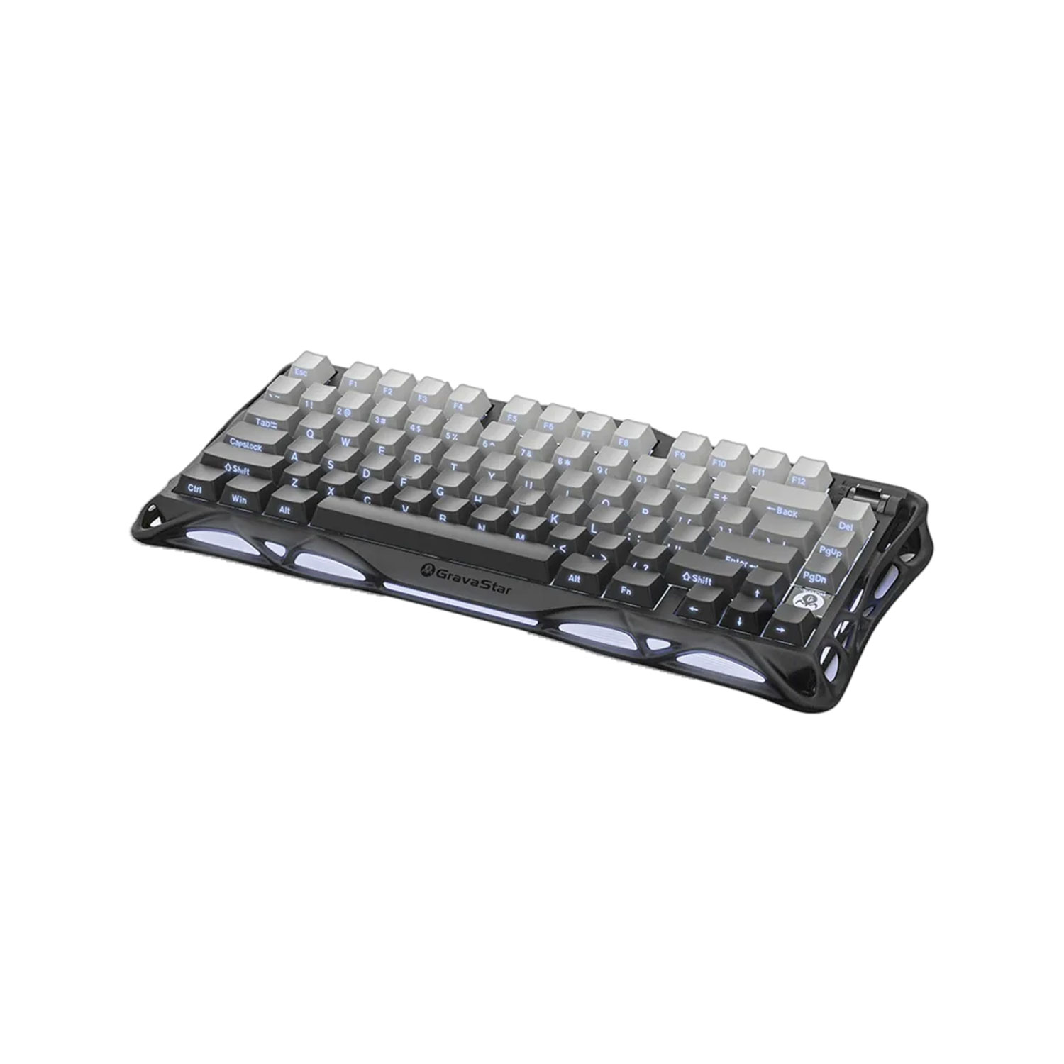 TECLADO GAMER INALÁMBRICO GRAVASTAR MERCURY K1 INGLÉS RGB GRADIENT BLACK - 1