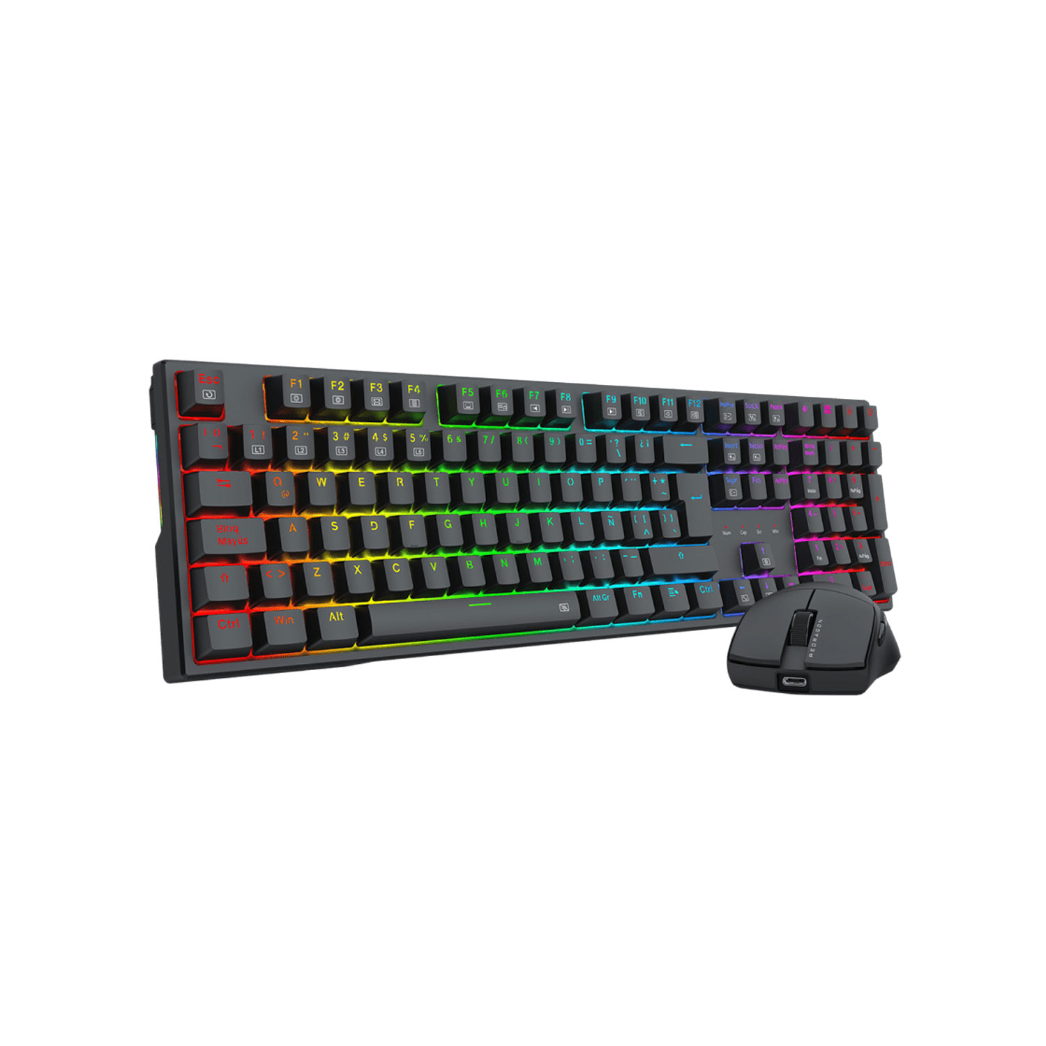 KIT GAMER REDRAGON S146-SP TECLADO TRUNDLE K668RGB + MOUSE M724 BLACK - 2