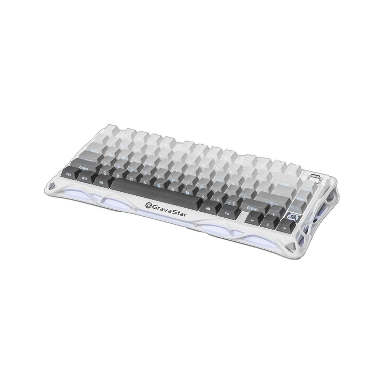 TECLADO GAMER INALÁMBRICO GRAVASTAR MERCURY K1 INGLÉS RGB GRADIENT WHITE - 2