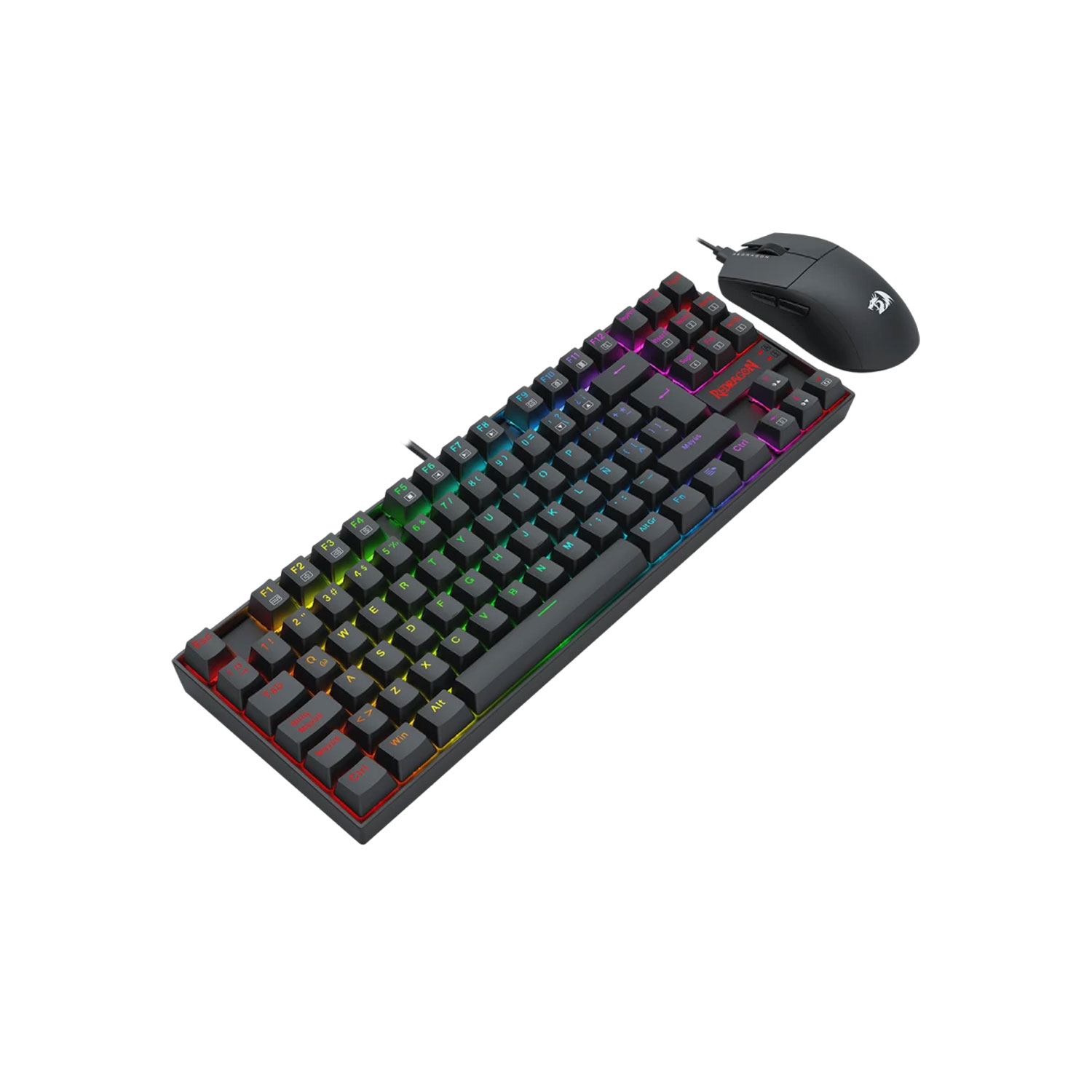 KIT GAMER REDRAGON S145-SP TECLADO KUMARA RGB RED SWITCH+MOUSE M724 BLACK - 3