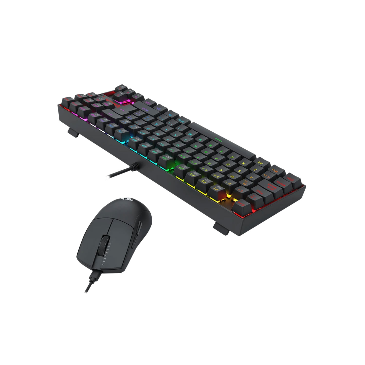 KIT GAMER REDRAGON S145-SP TECLADO KUMARA RGB RED SWITCH+MOUSE M724 BLACK - 4