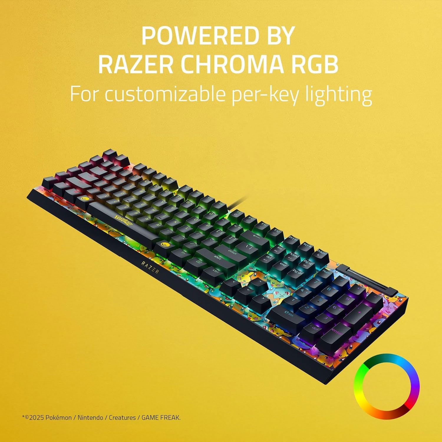 TECLADO GAMER RAZER BLACKWIDOW V4 X MECHANICAL GAMING POKEMON EDITION - 5