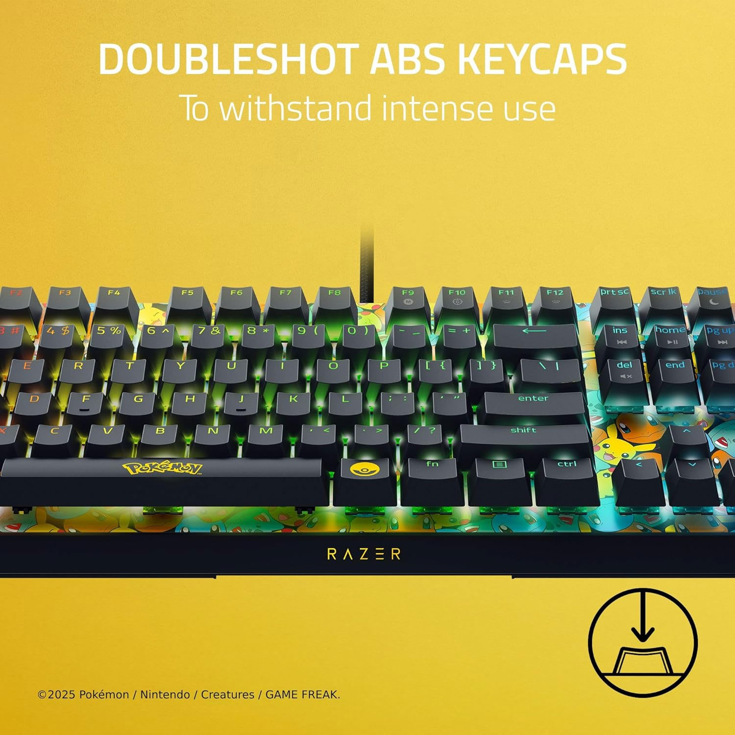 TECLADO GAMER RAZER BLACKWIDOW V4 X MECHANICAL GAMING POKEMON EDITION - 6
