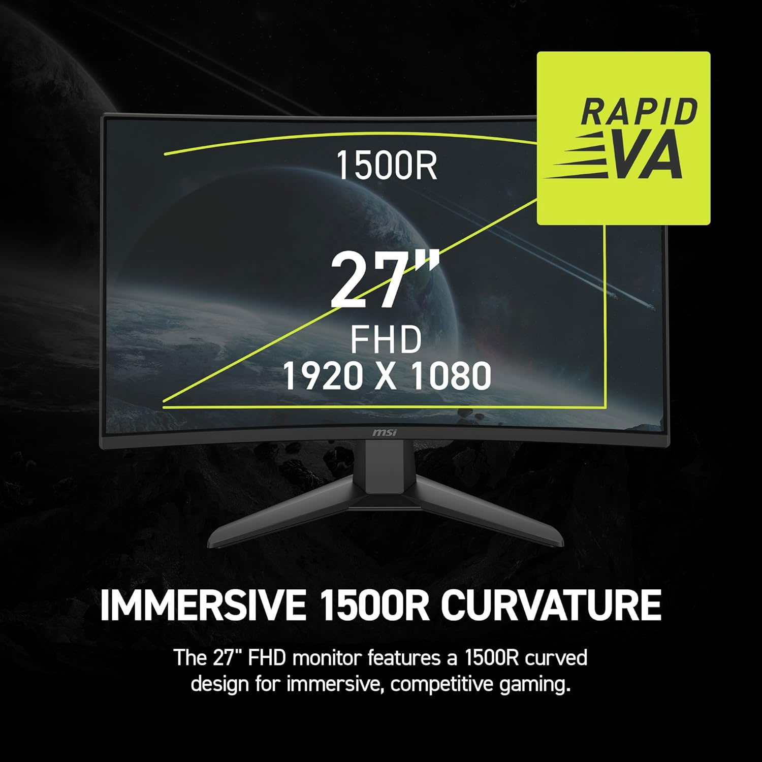 MONITOR GAMING CURVO 27' MSI MAG 274CF X24 FHD 240HZ 0.5MS - 4