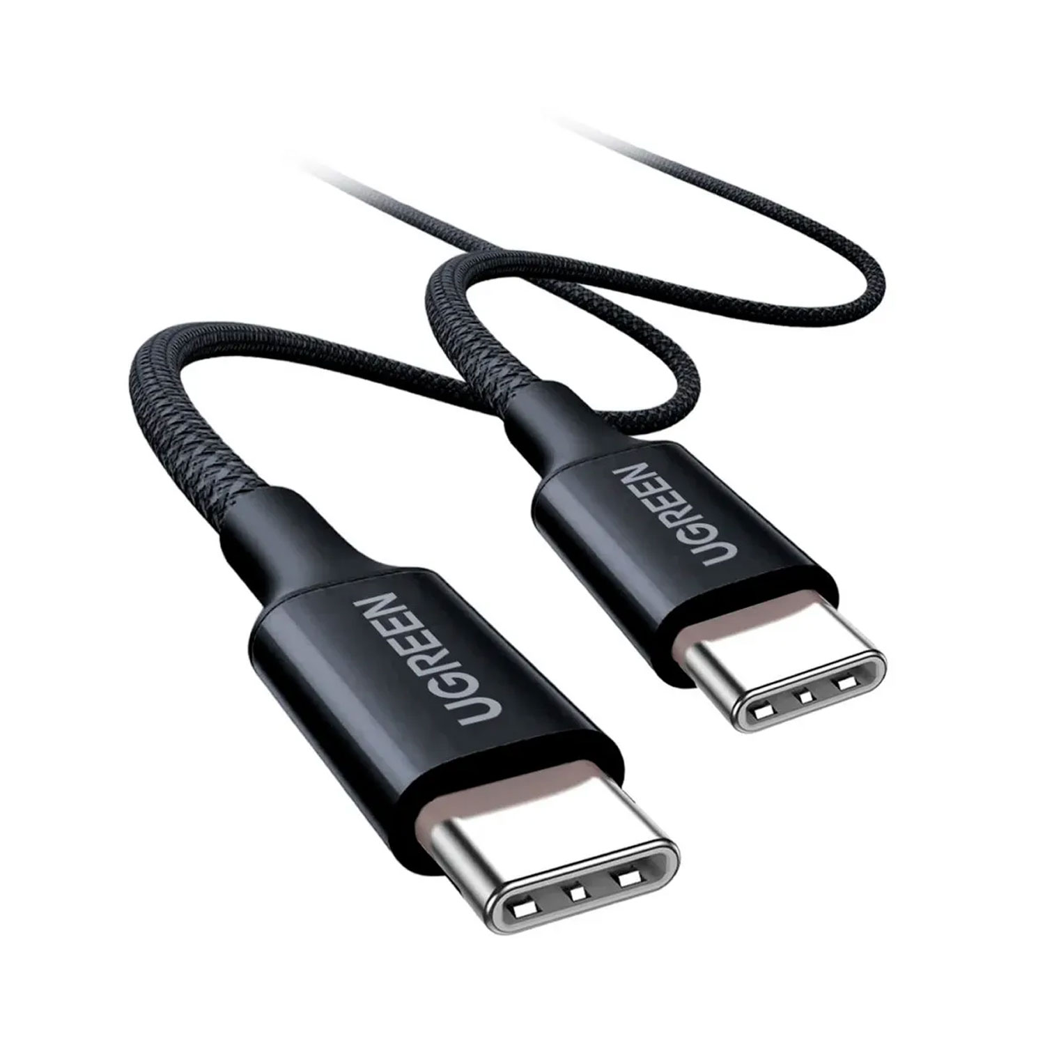 CABLE USB-C A USB-C UGREEN 5A CARGA RÁPIDA PD 1M TRENZADO NEGRO L502-65249 - 5