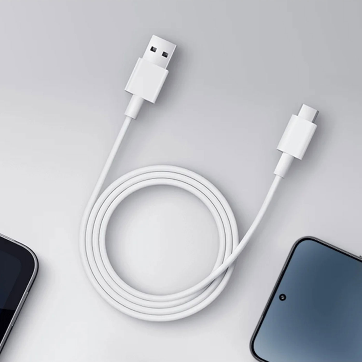 CABLE XIAOMI USB-A TO USB-C 3A CARGA RAPIDA 1M WHITE - 4