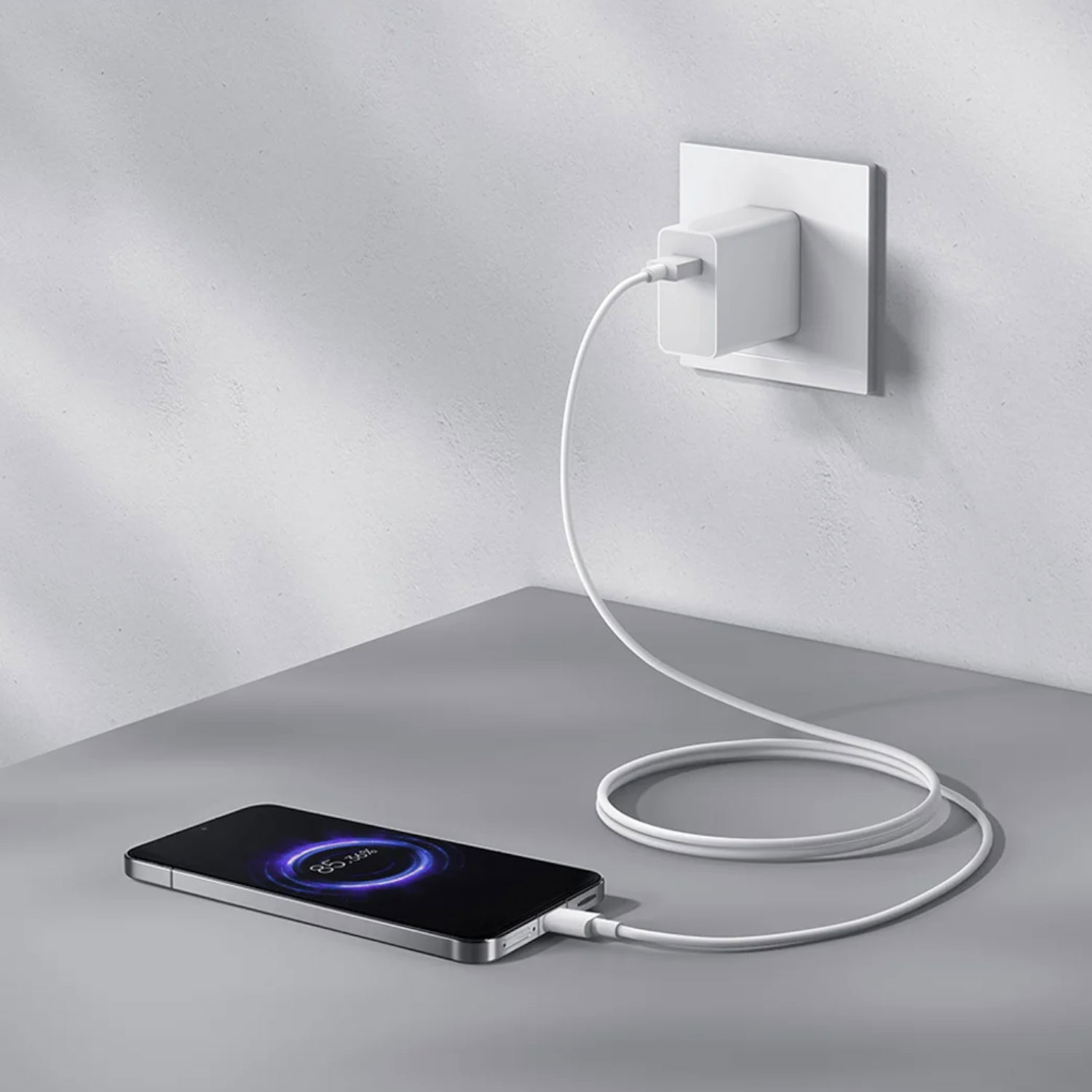 CABLE XIAOMI USB-A TO USB-C 3A CARGA RAPIDA 1M WHITE - 5