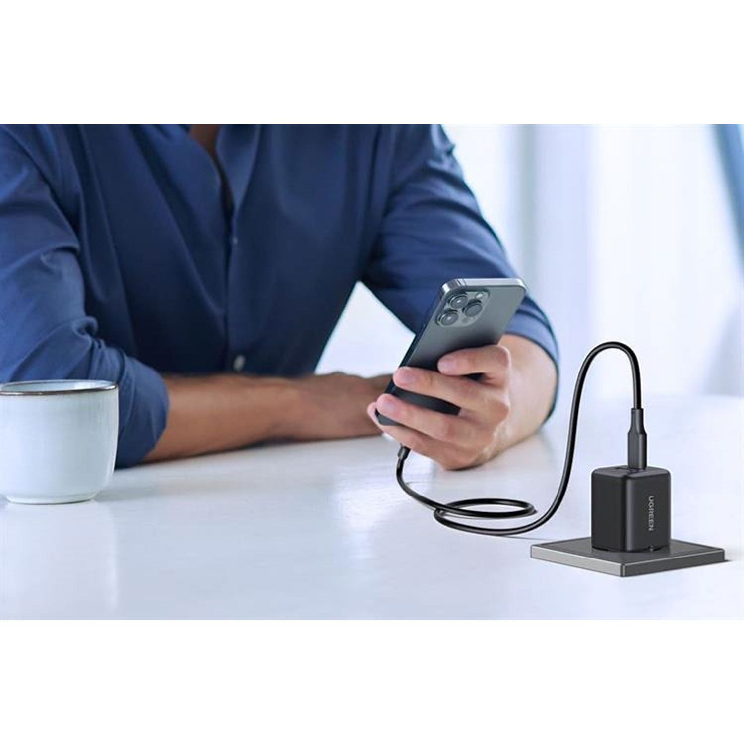 CARGADOR UGREEN 30W GAN 2 PUERTOS USB-C + USB-A CARGA RÁPIDA SPACE GRAY X516-65025 - 5