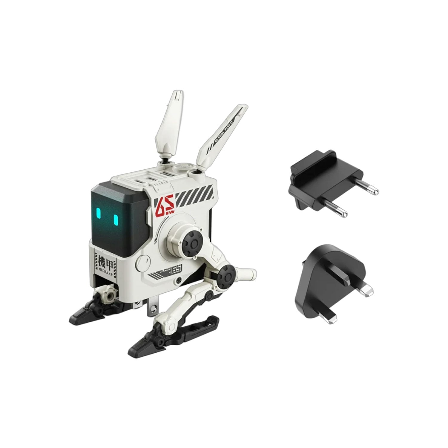 CARGADOR GRAVASTAR ALPHA 65W US PLUG CARGA RÁPIDA 2USB-C 1USB-A DAWN WHITE - 2