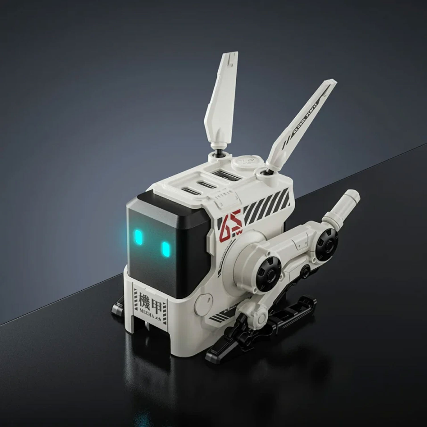 CARGADOR GRAVASTAR ALPHA 65W US PLUG CARGA RÁPIDA 2USB-C 1USB-A DAWN WHITE - 4