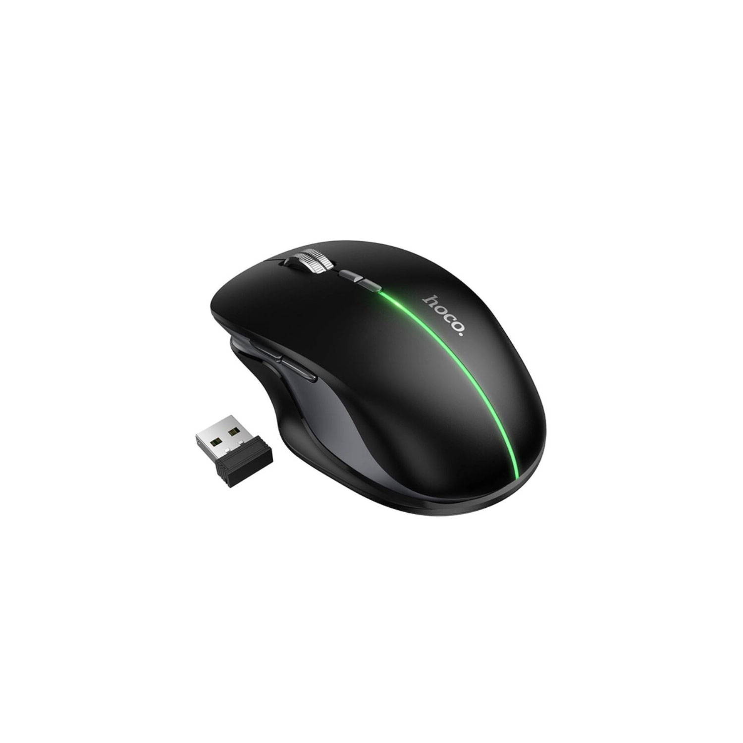 MOUSE HOCO GM40 RGB WIRELESS DUAL MODE RECARGABLE NEGRO - 1