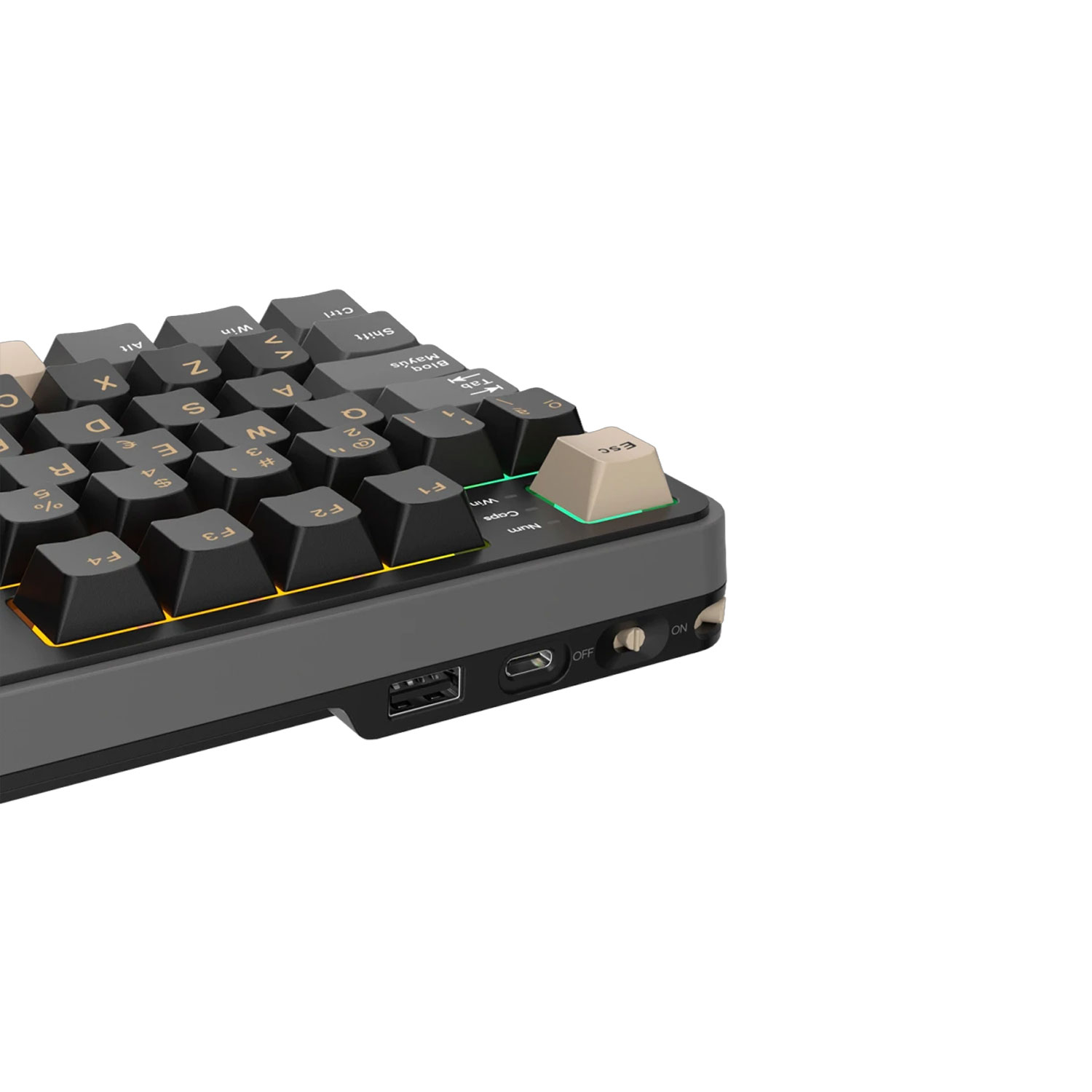 TECLADO GAMER ROYAL KLUDGE RK S98 INALÁMBRICO SP PHANTOM CHARTREUSE SWITCH - 2