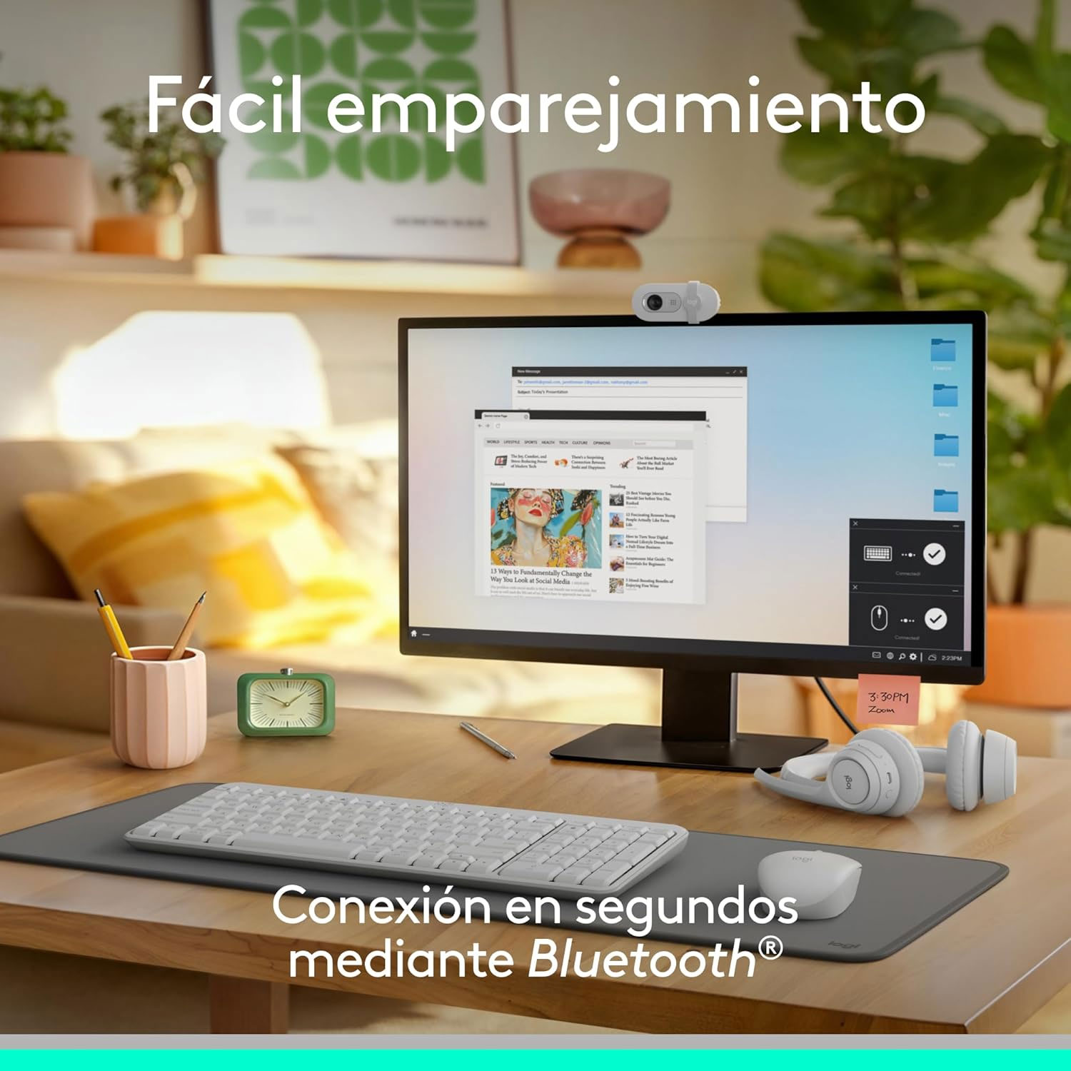 TECLADO LOGITECH K250 BLUETOOTH INALÁMBRICO ESPAÑOL BLANCO - 2