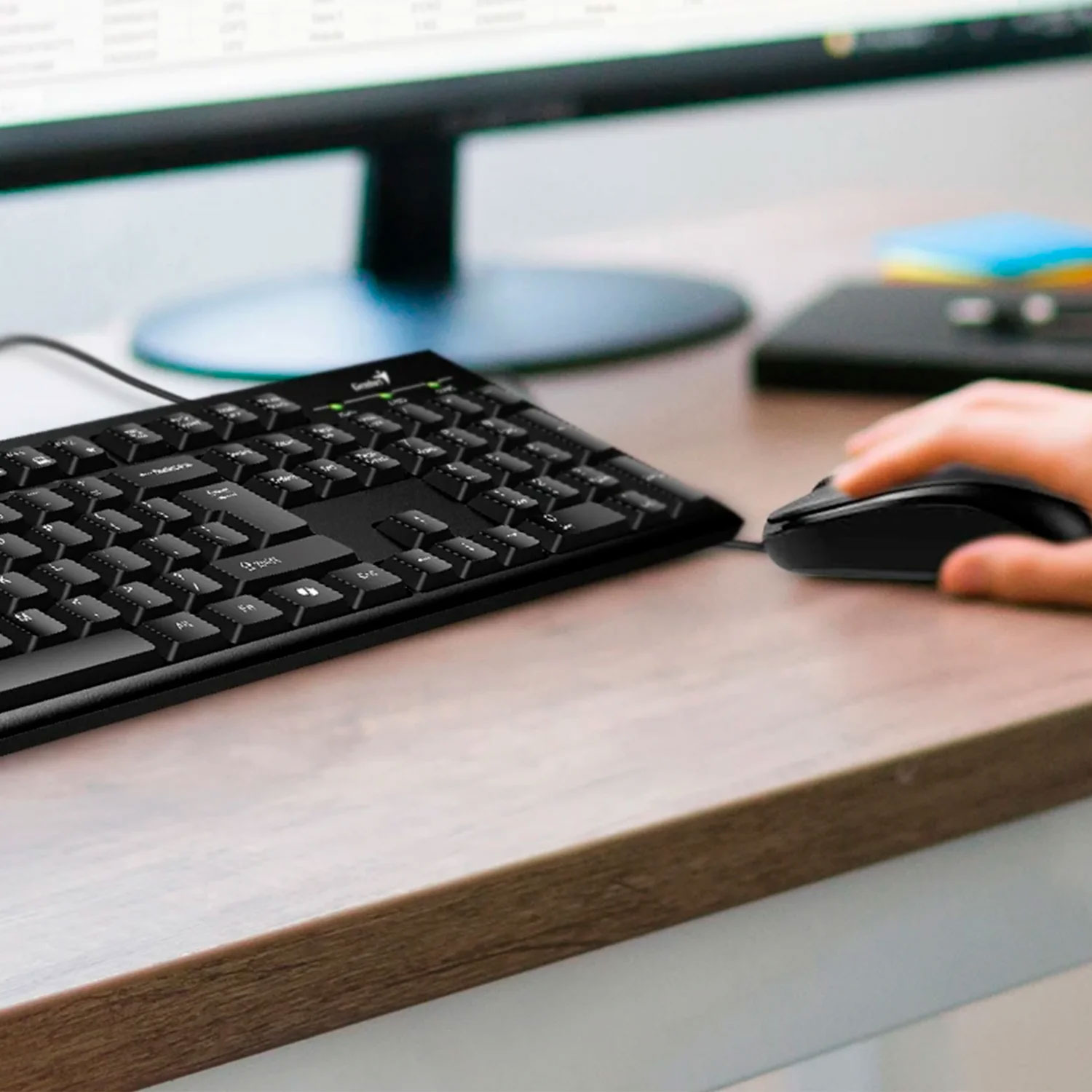KIT TECLADO + MOUSE GENIUS KM-100SE USB ESPAÑOL NEGRO - 4