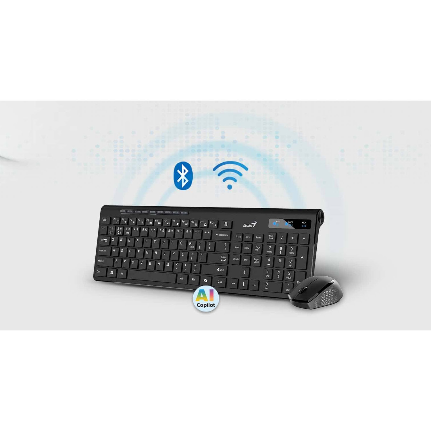KIT TECLADO + MOUSE GENIUS SLIMSTAR 8230 INALÁMBRICO BLUETOOTH ESPAÑOL NEGRO - 3