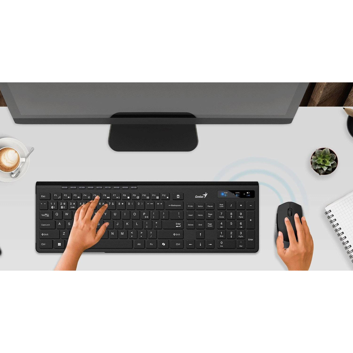 KIT TECLADO + MOUSE GENIUS SLIMSTAR 8230 INALÁMBRICO BLUETOOTH ESPAÑOL NEGRO - 5