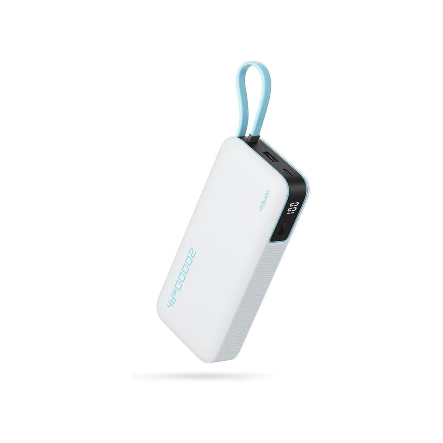POWER BANK CUKTECH CP24 10000MAH 40W CON CABLE INTEGRADO CARGA RÁPIDA BLANCO - 2