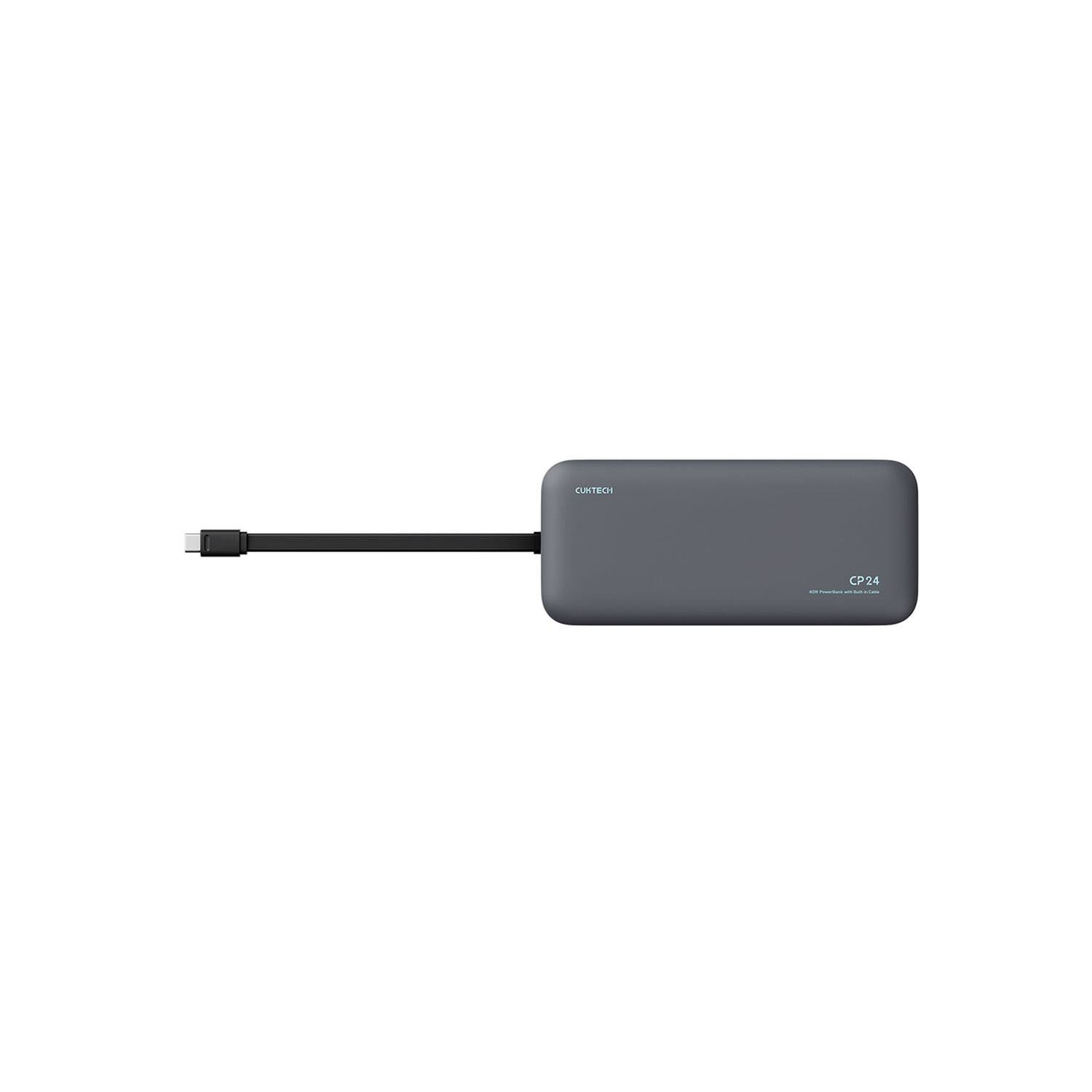 POWER BANK CUKTECH CP24 10000MAH 40W CON CABLE INTEGRADO CARGA RÁPIDA GRIS - 3