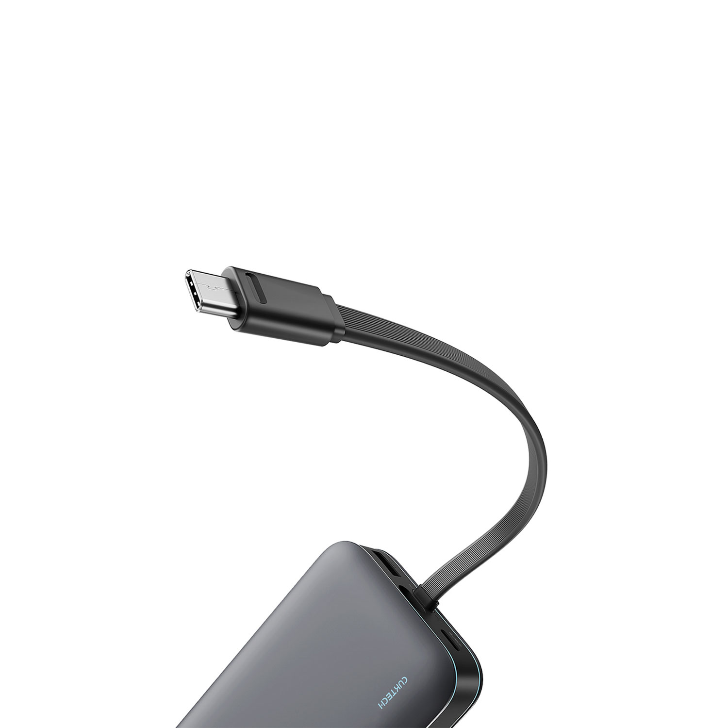 POWER BANK CUKTECH CP24 10000MAH 40W CON CABLE INTEGRADO CARGA RÁPIDA GRIS - 4
