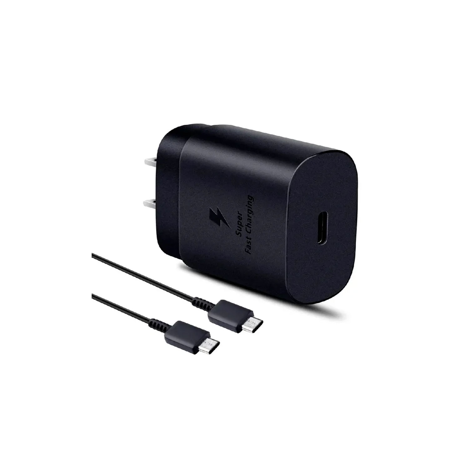 CARGADOR DE PARED SAMSUNG EP-T2510XBEGUS 25W CON CABLE USB-C CARGA RÁPIDA NEGRO - 2