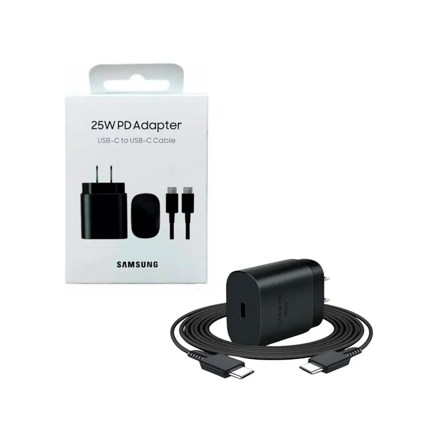 CARGADOR DE PARED SAMSUNG EP-T2510XBEGUS 25W CON CABLE USB-C CARGA RÁPIDA NEGRO - 3