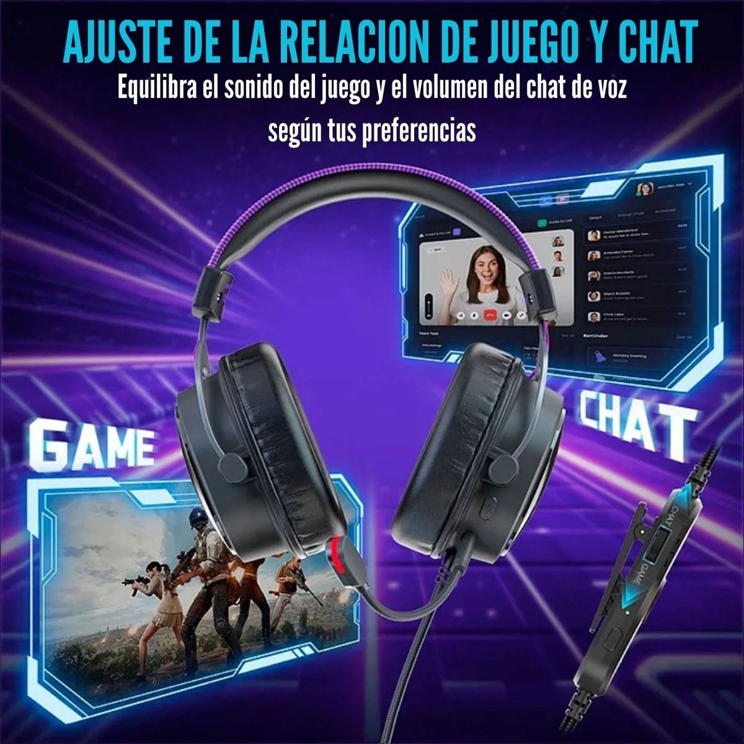 AUDÍFONOS GAMER FIFINE H16 CON MICRÓFONO NEGRO - 2