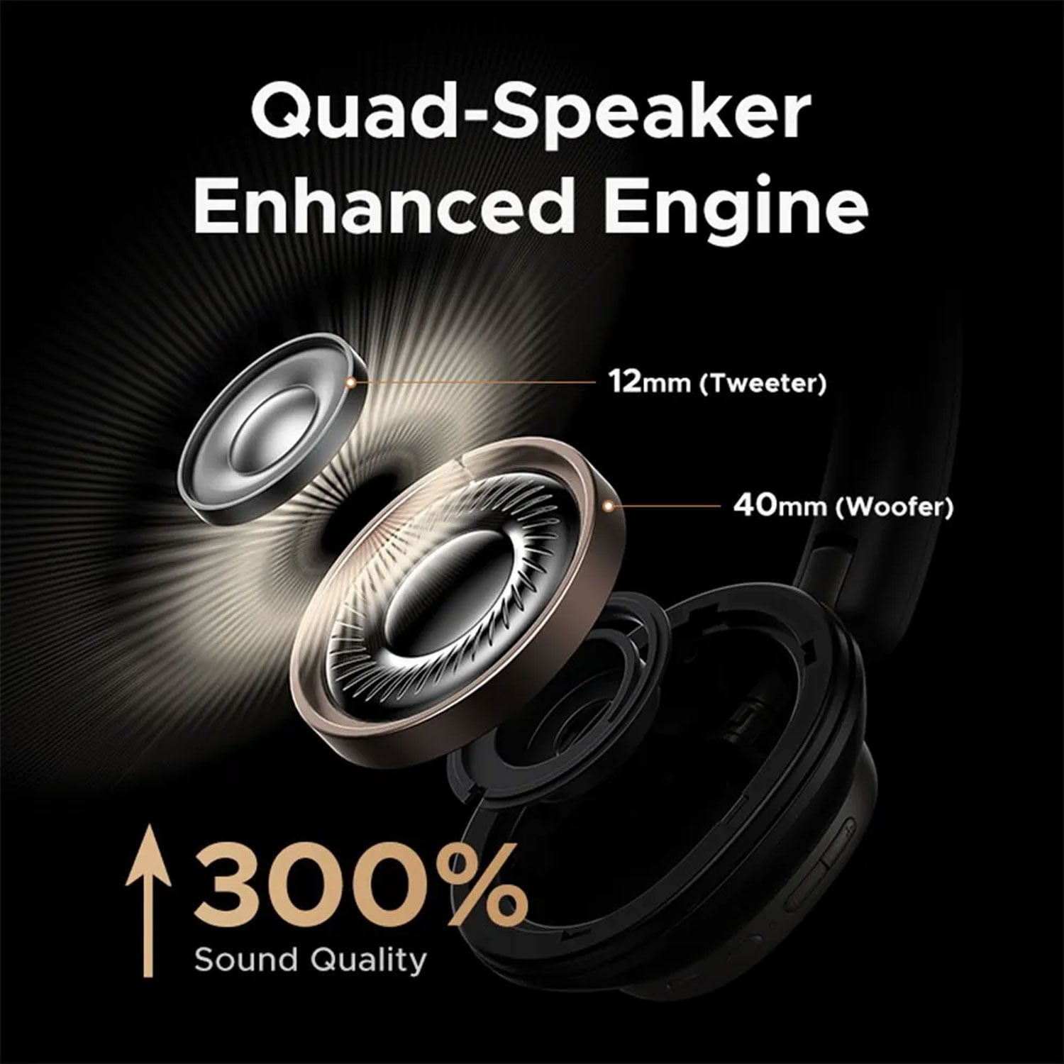 AUDÍFONOS UGREEN STUDIO PRO HYBRID NOISE CANCELLING NEGRO HP206-55687 - 4