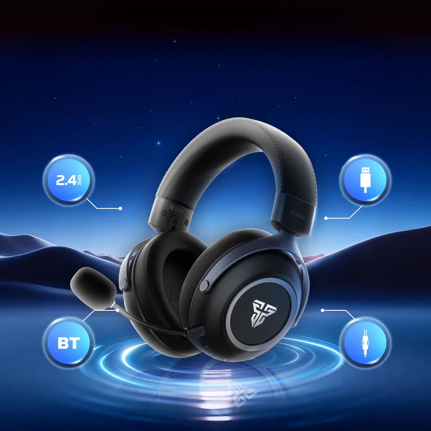 AUDÍFONOS GAMER FANTECH ORBITA WIRELESS MULTI-PLATAFORMA WHG07 - 4