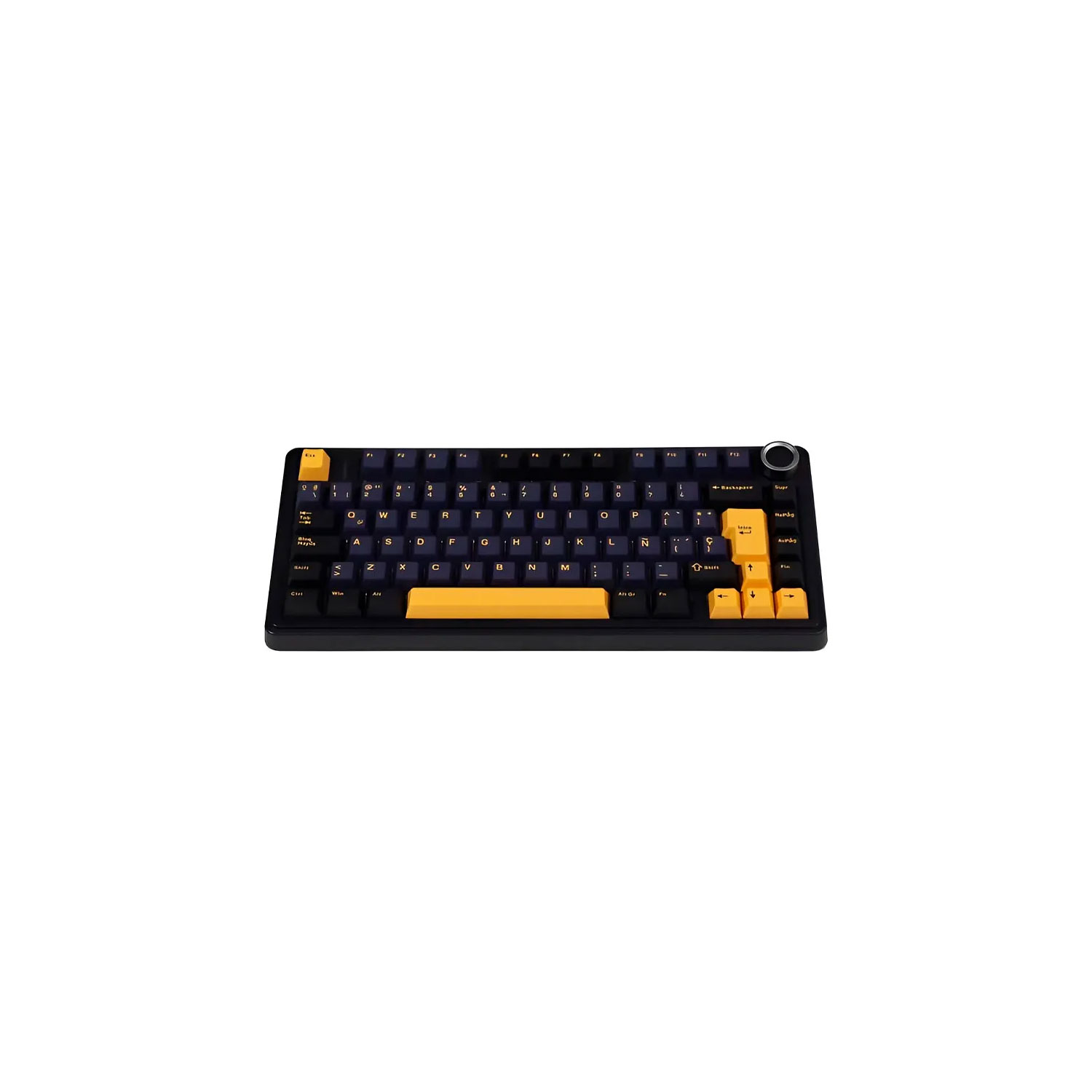 TECLADO GAMER AULA F75 RGB CABLEADO INGLÉS PINK SWITCH NEGRO/AMARILLO - 3
