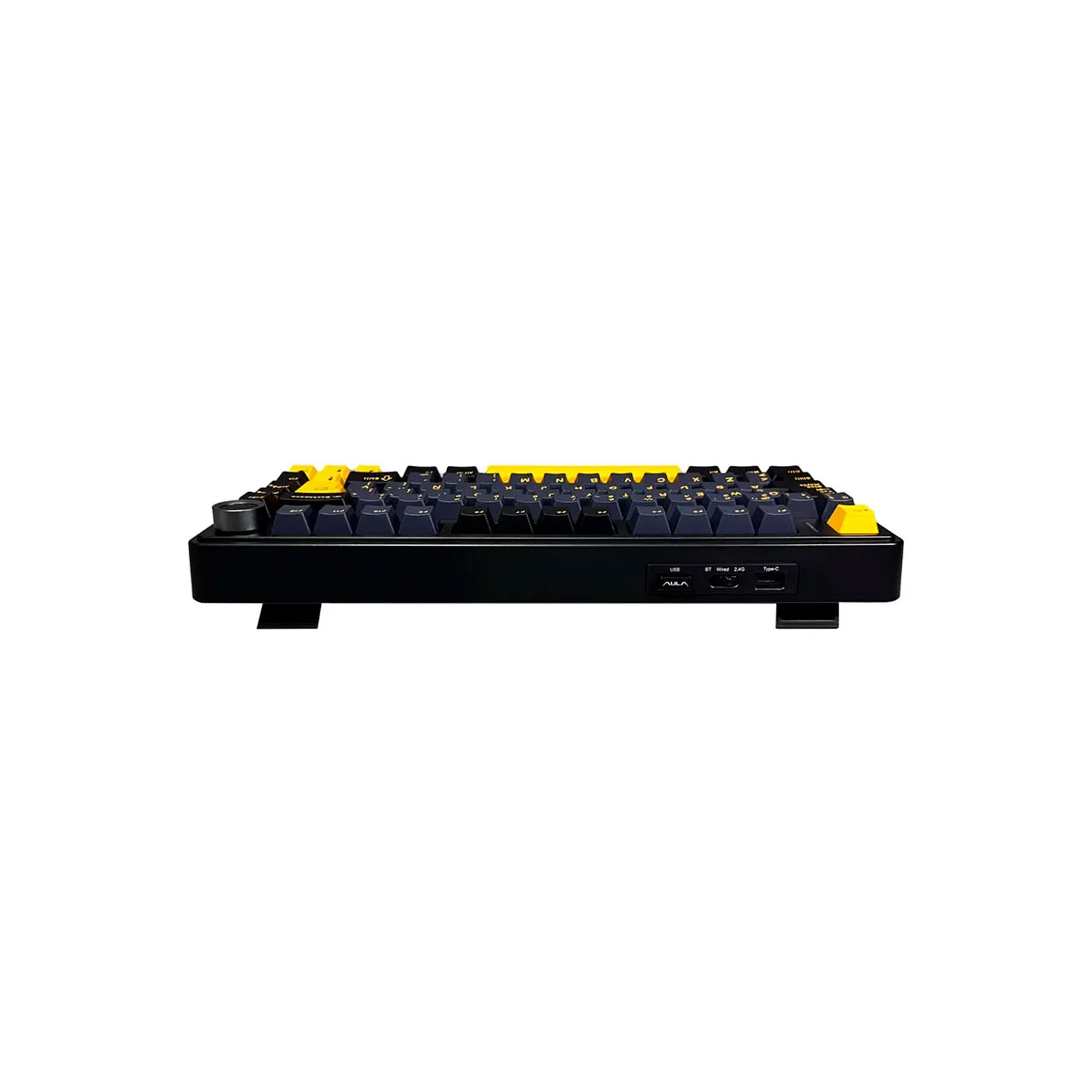 TECLADO GAMER AULA F75 RGB CABLEADO INGLÉS PINK SWITCH NEGRO/AMARILLO - 4