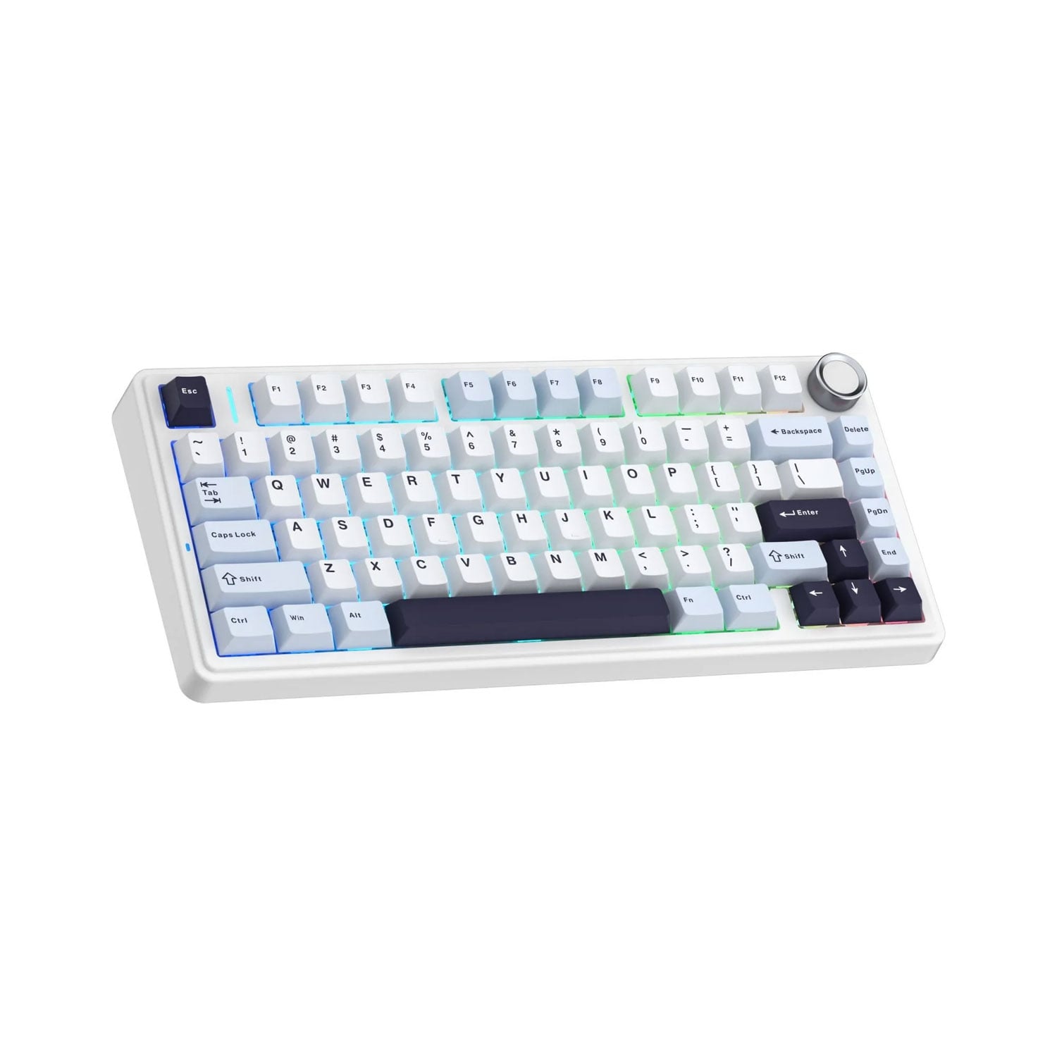 TECLADO GAMER AULA F75 RGB CABLEADO INGLÉS BLUE-WHITE-DARK PURPLE PINK SWITCH - 2