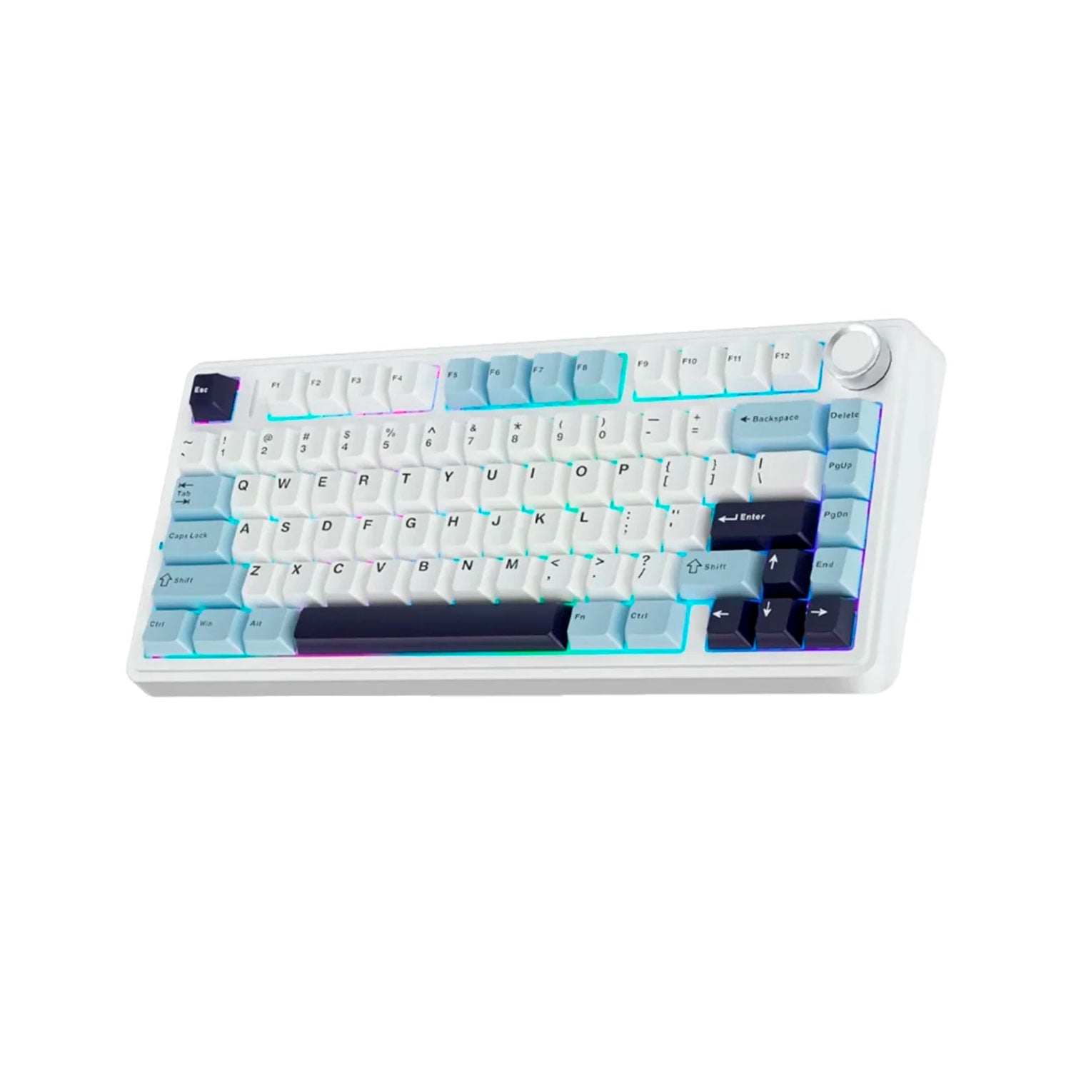 TECLADO GAMER AULA F75 RGB CABLEADO INGLÉS BLUE-WHITE-DARK PURPLE PINK SWITCH - 3