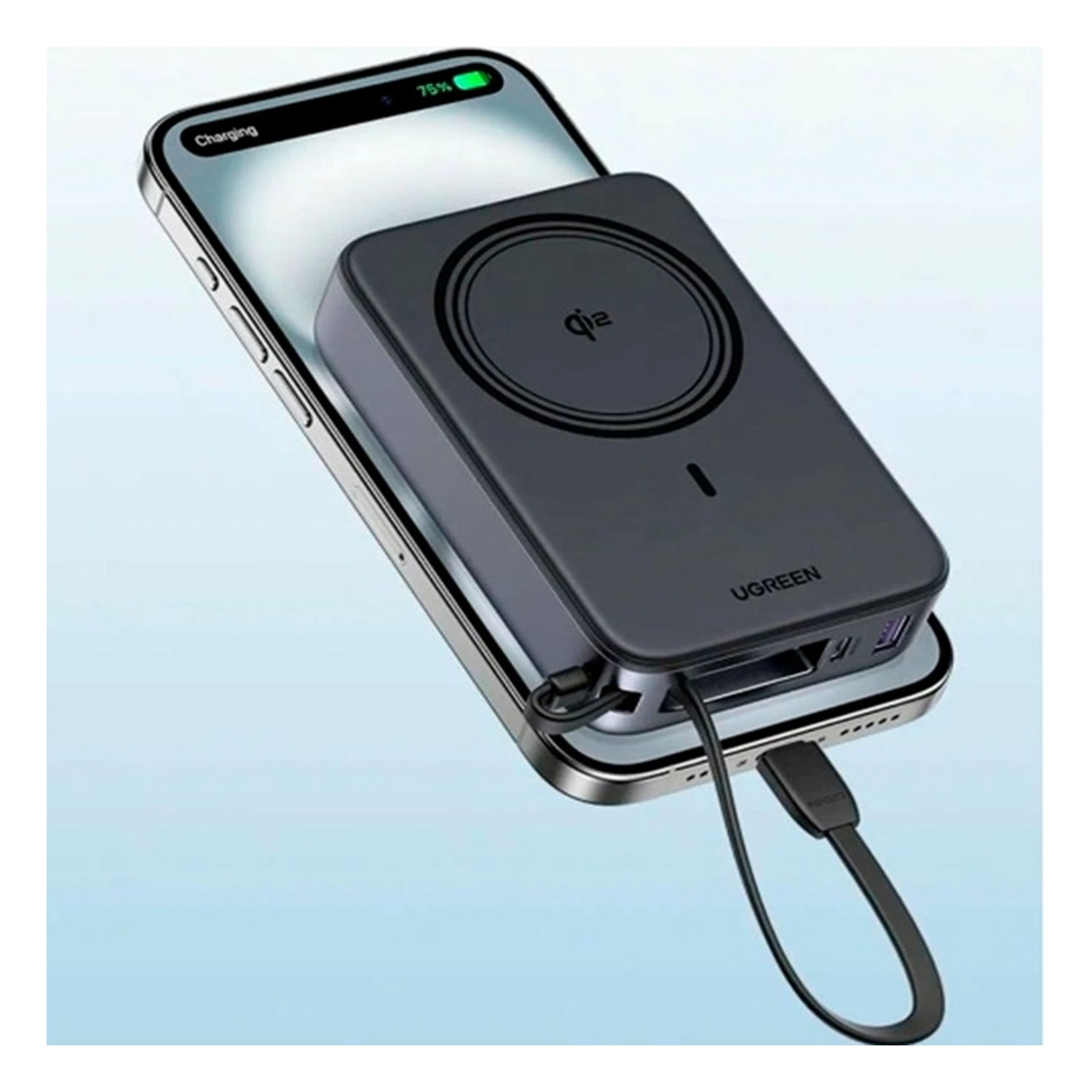 POWER BANK MAGNÉTICO INALÁMBRICO UGREEN 15W 20000 MAH PB567-55450B - 5